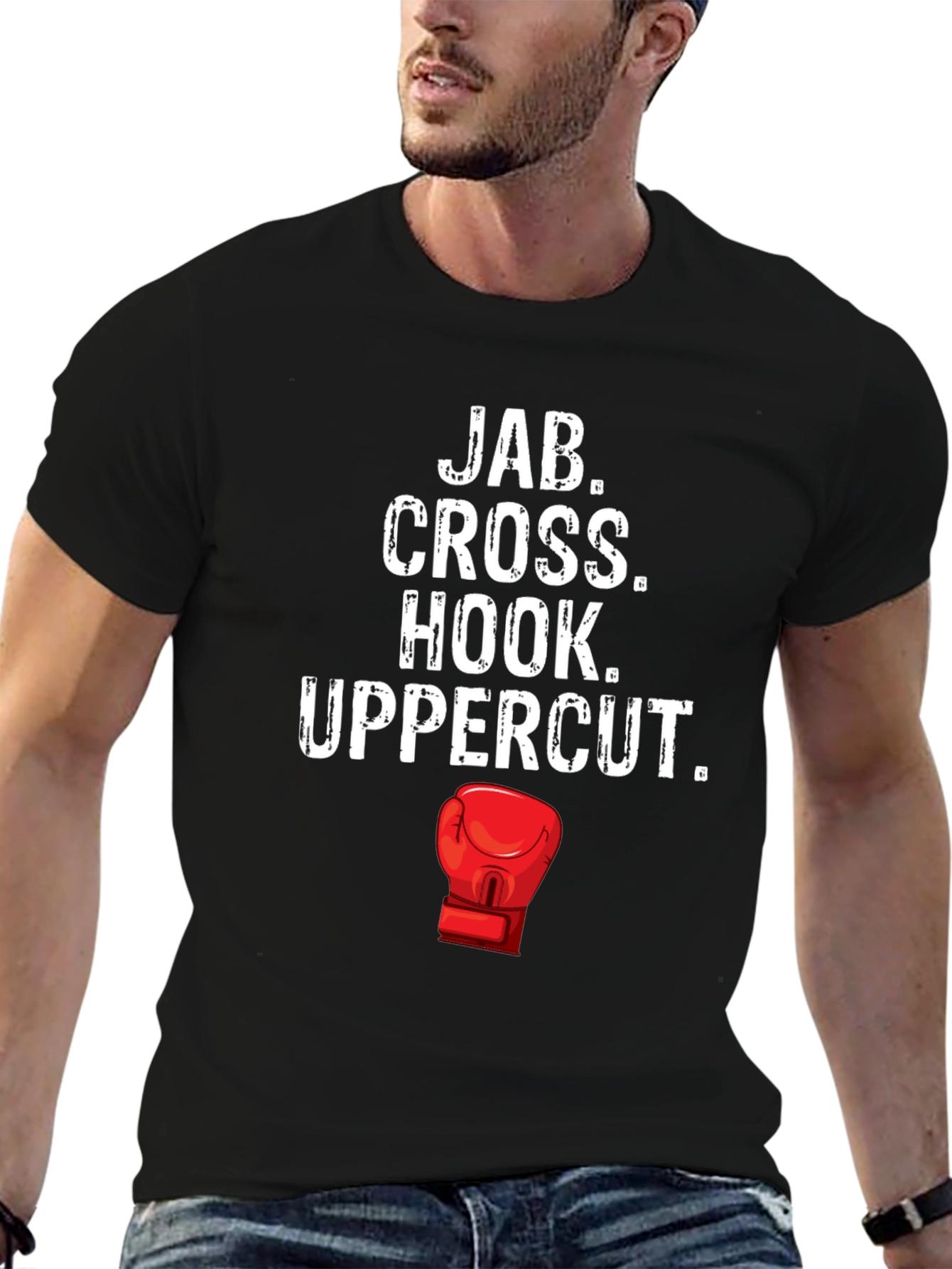 Boxing Jab Cross Hook Uppercut Graphic Tee