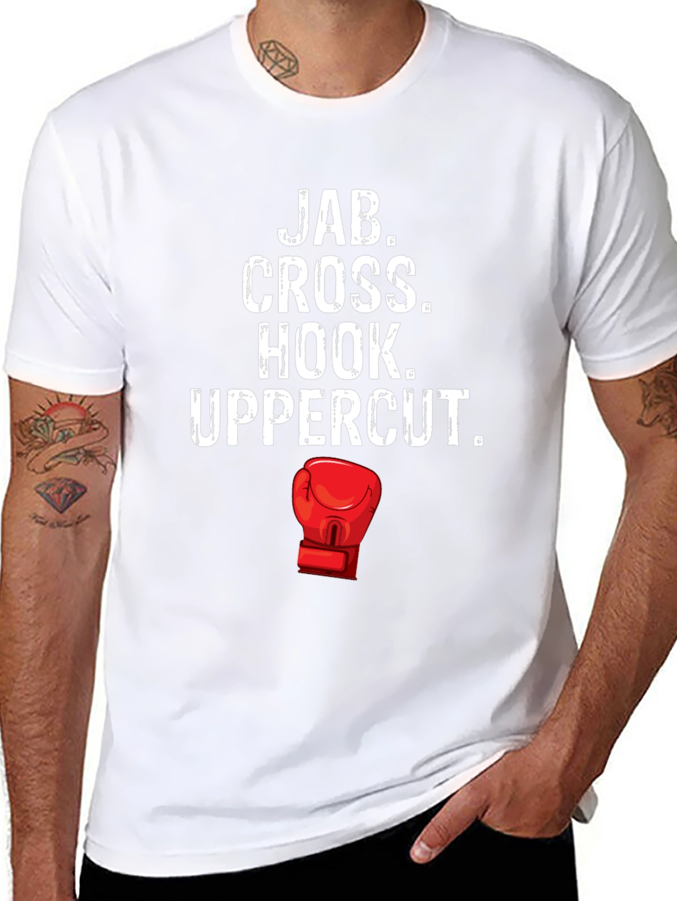 Boxing Jab Cross Hook Uppercut Graphic Tee