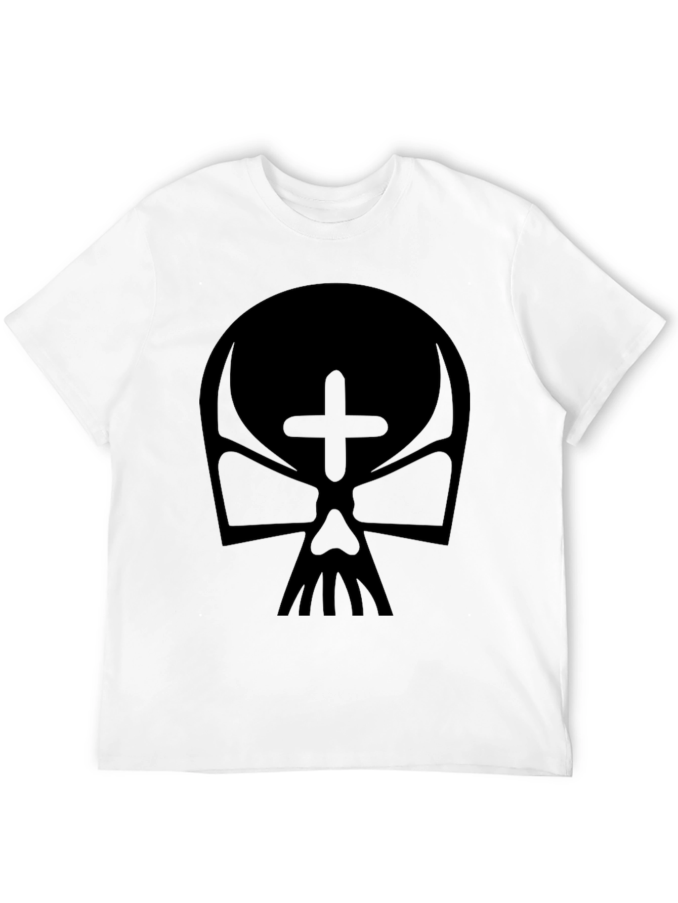 Skull Graphic Black T-Shirt - Edgy Style