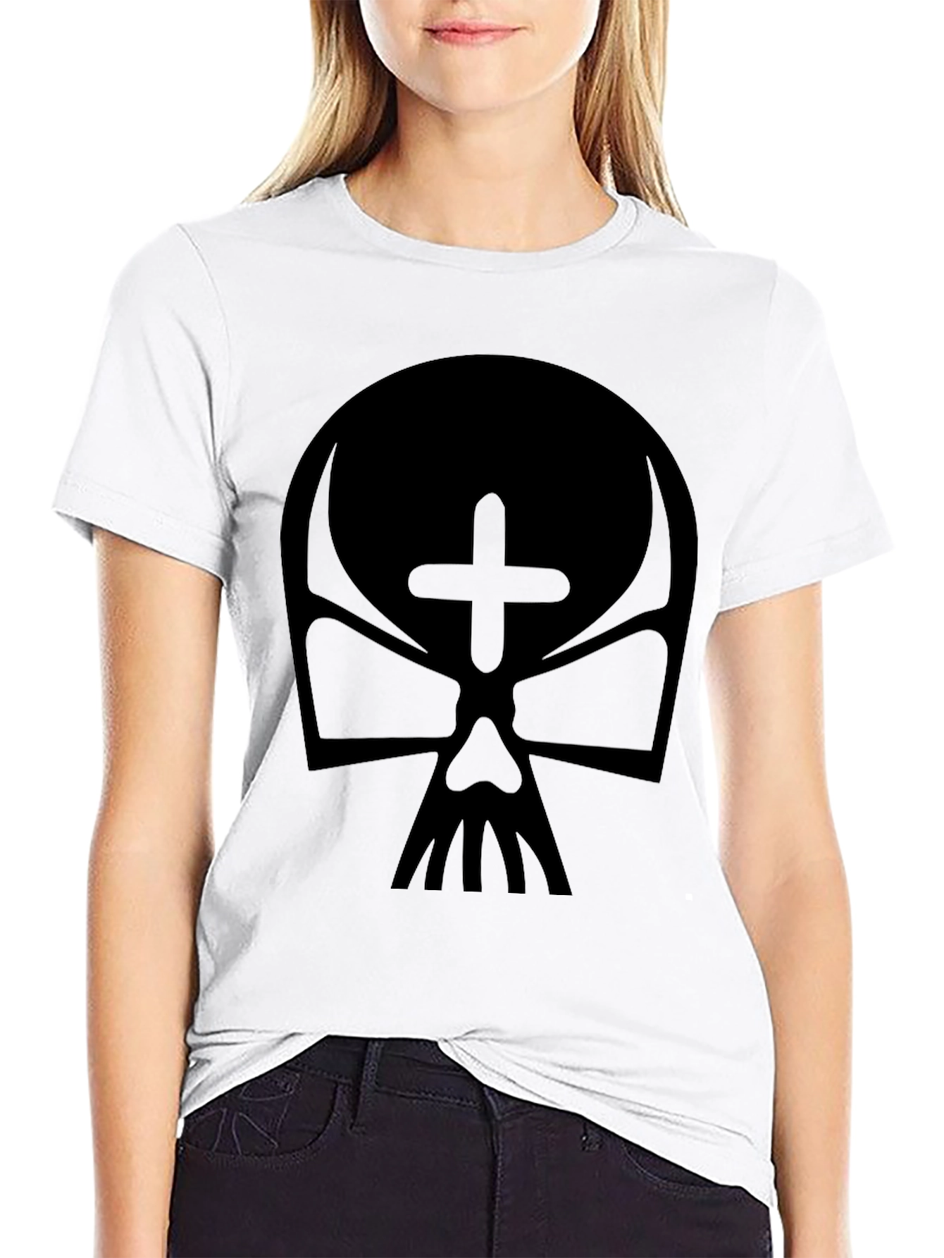 Skull Graphic Black T-Shirt - Edgy Style