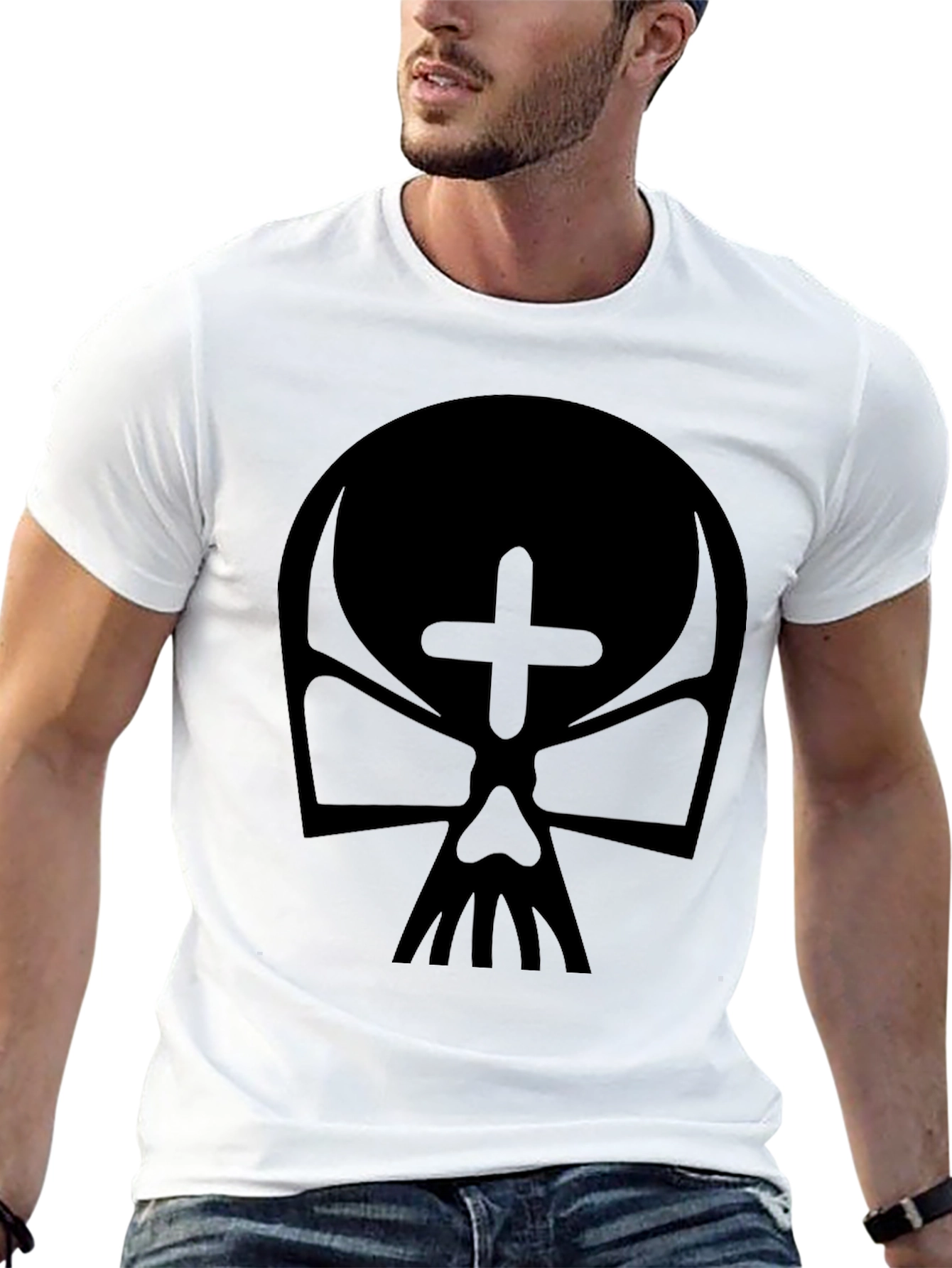 Skull Graphic Black T-Shirt - Edgy Style