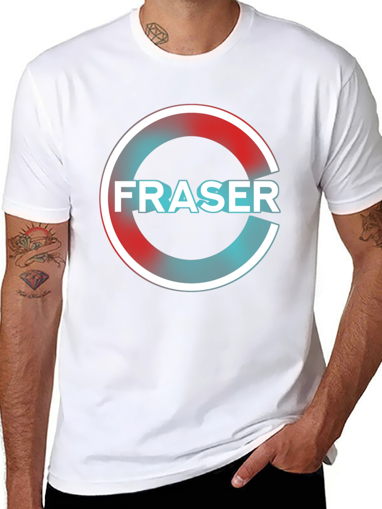 Fraser Graphic Print T-Shirt - Black Casual Tee