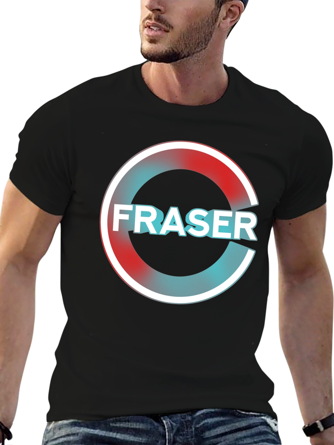 Fraser Graphic Print T-Shirt - Black Casual Tee