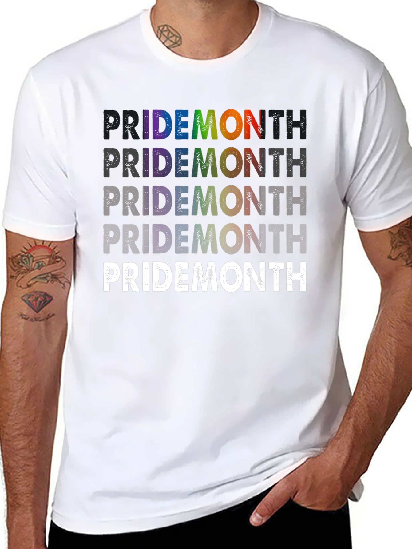 Pride Month Rainbow Graphic T-Shirt