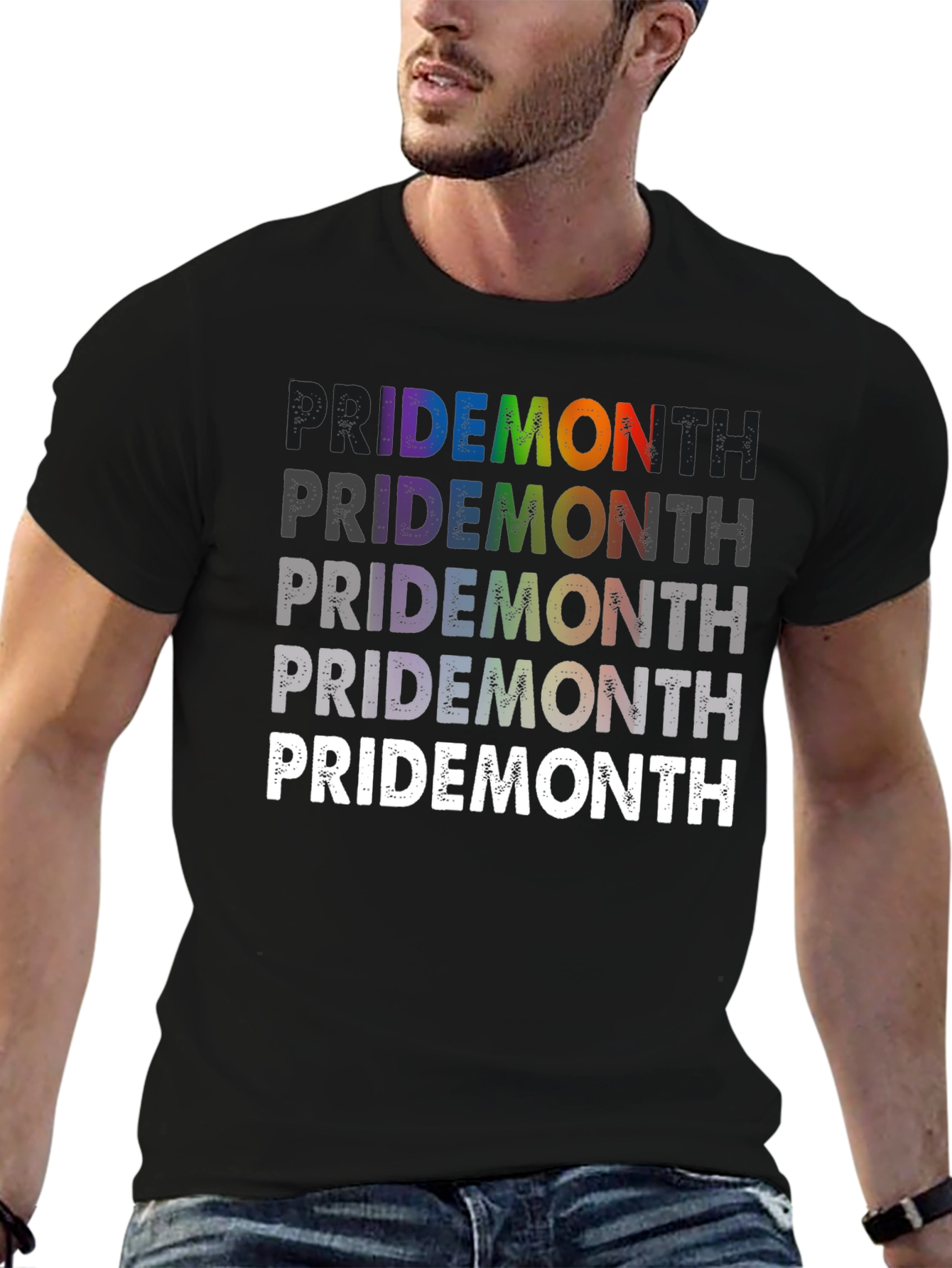 Pride Month Rainbow Graphic T-Shirt