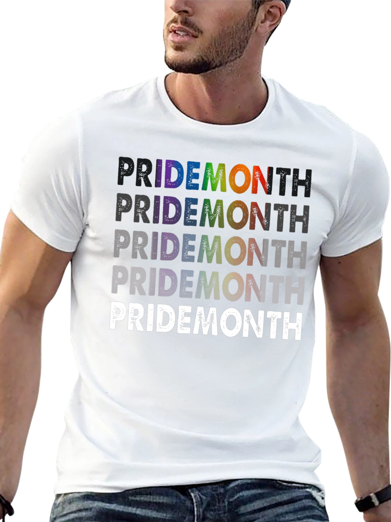 Pride Month Rainbow Graphic T-Shirt