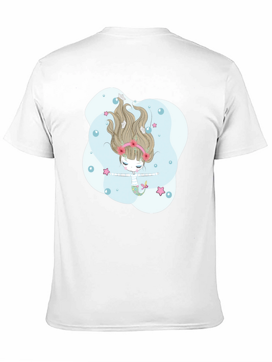 Mermaid Graphic Tee - Mens Black T-Shirt