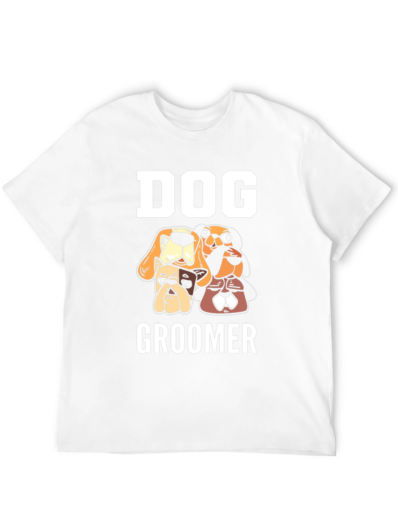 Dog Groomer T-Shirt - Cartoon Dogs Graphic Tee