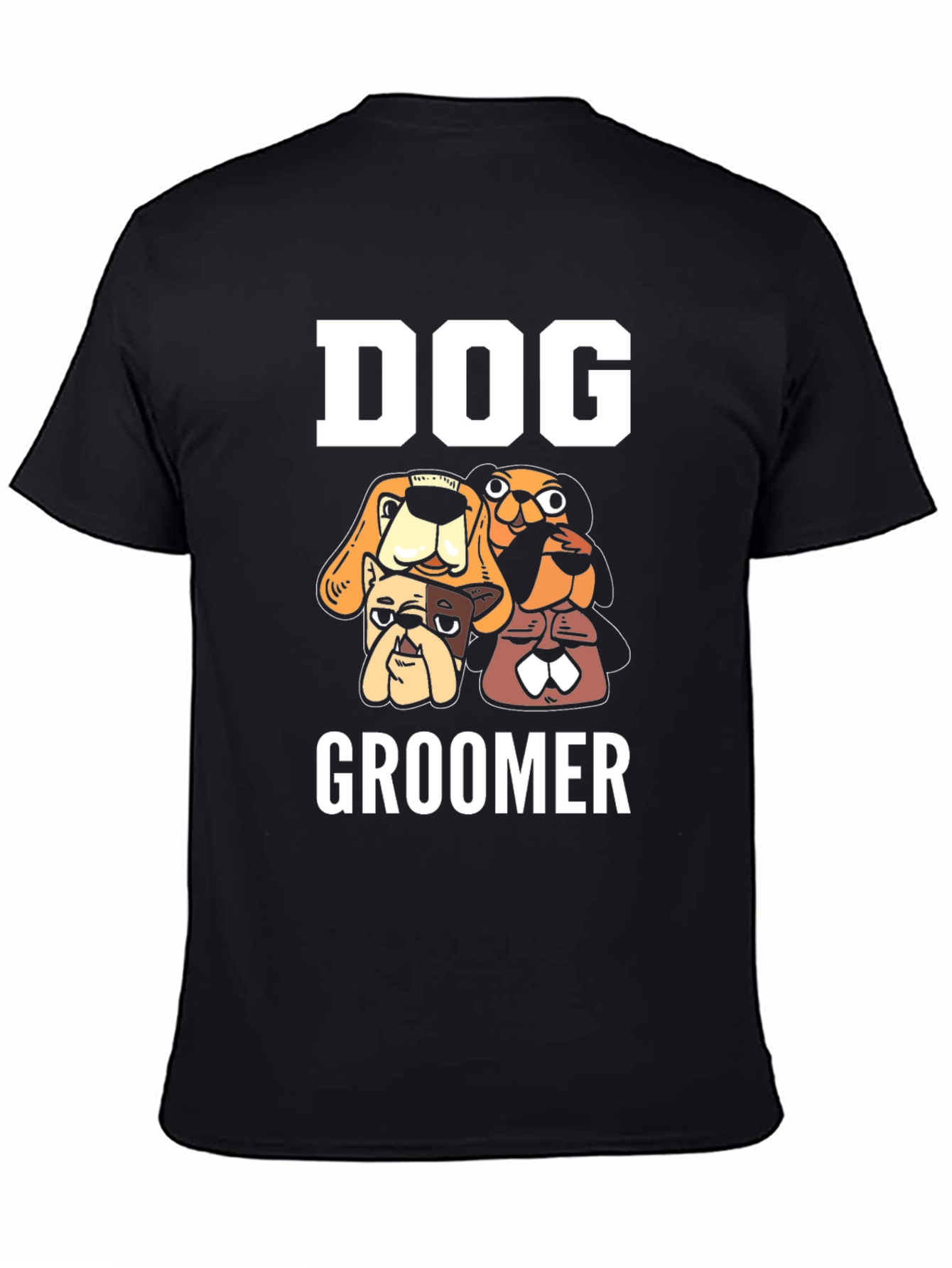 Dog Groomer T-Shirt - Cartoon Dogs Graphic Tee