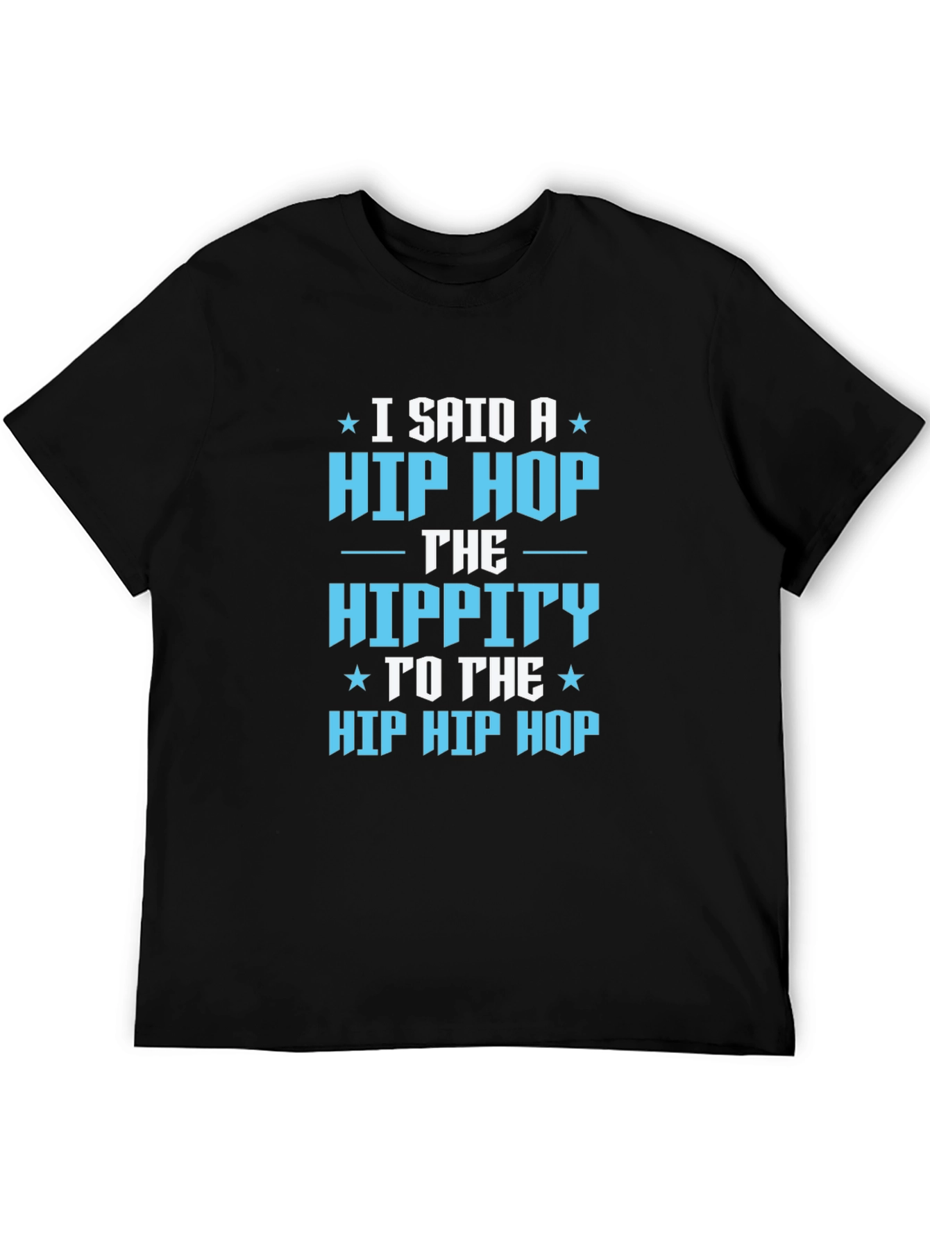 Hip Hop Graphic T-Shirt - Black Cotton Blend Tee