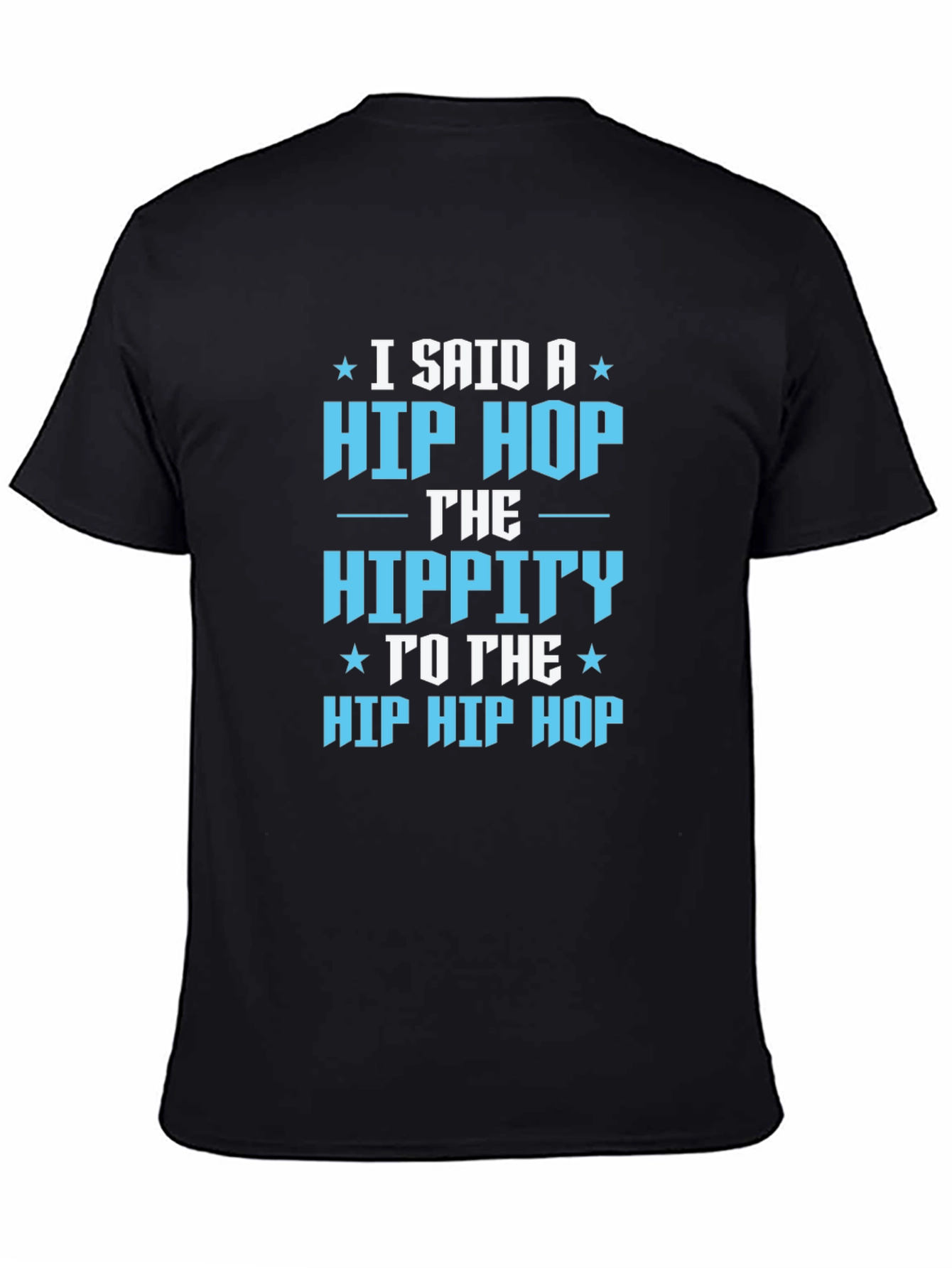Hip Hop Graphic T-Shirt - Black Cotton Blend Tee