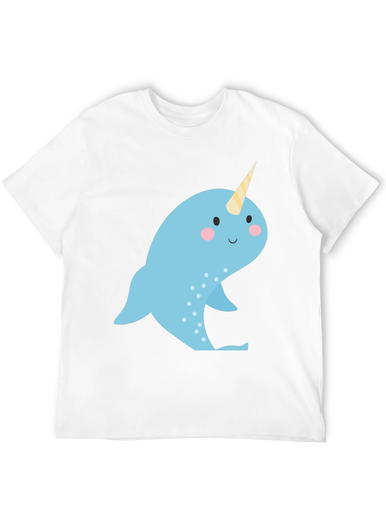 Narwhal Graphic Print Black T-Shirt