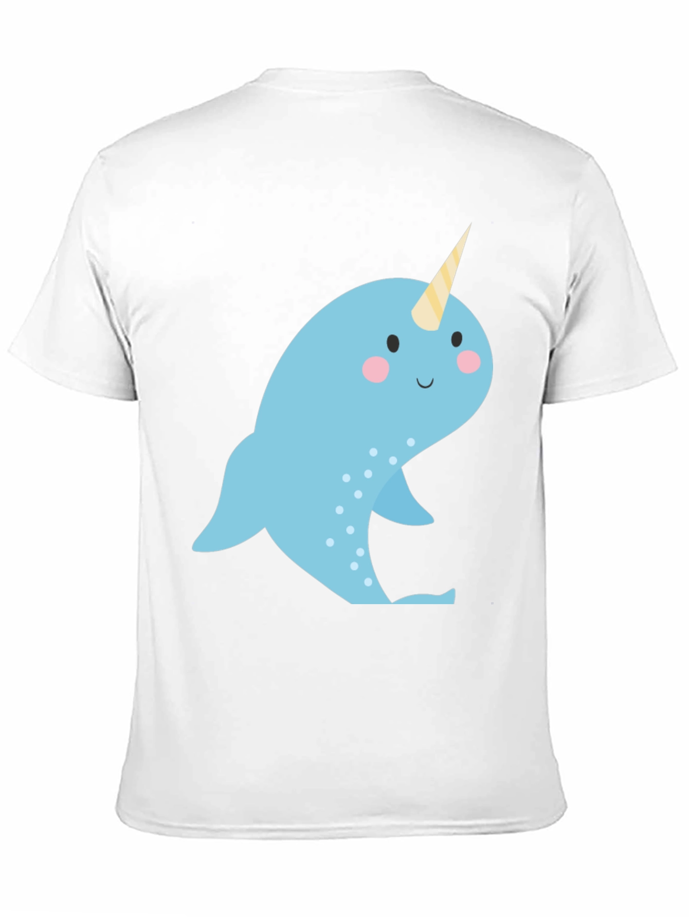 Narwhal Graphic Print Black T-Shirt