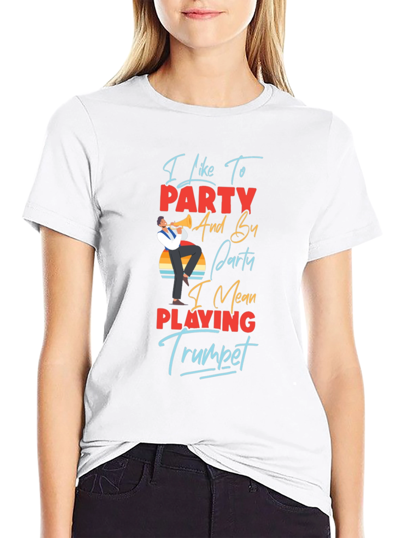 I Like to Party Trumpet Player Graphic T-Shirt