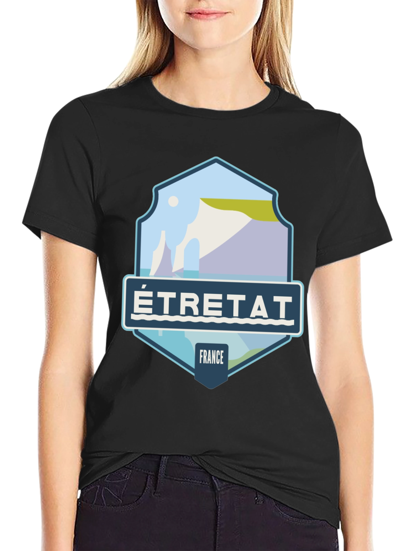 Étretat France Graphic Tee - Coastal Travel Shirt