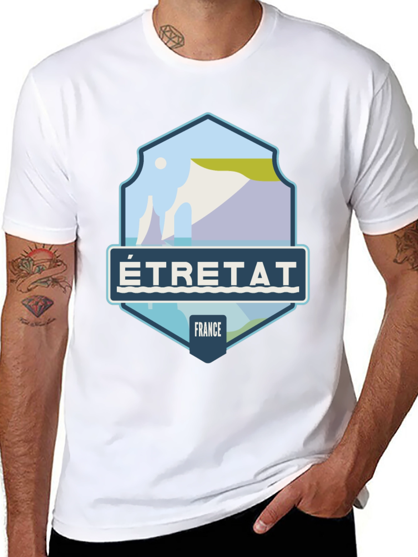 Étretat France Graphic Tee - Coastal Travel Shirt