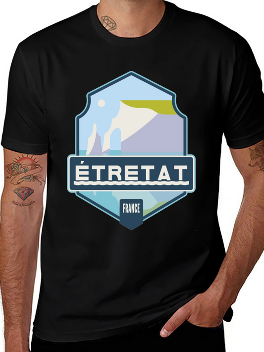 Étretat France Graphic Tee - Coastal Travel Shirt