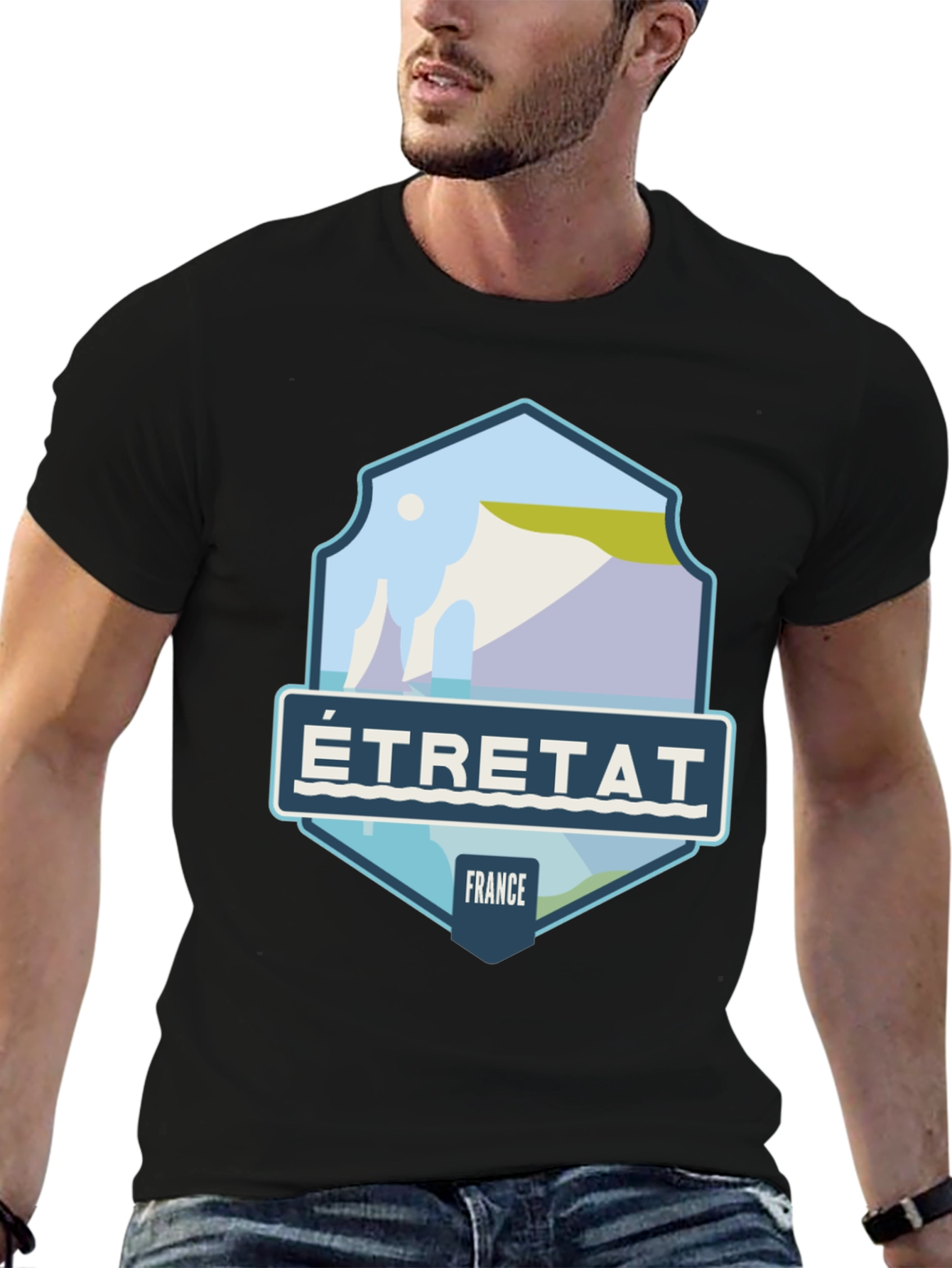 Étretat France Graphic Tee - Coastal Travel Shirt