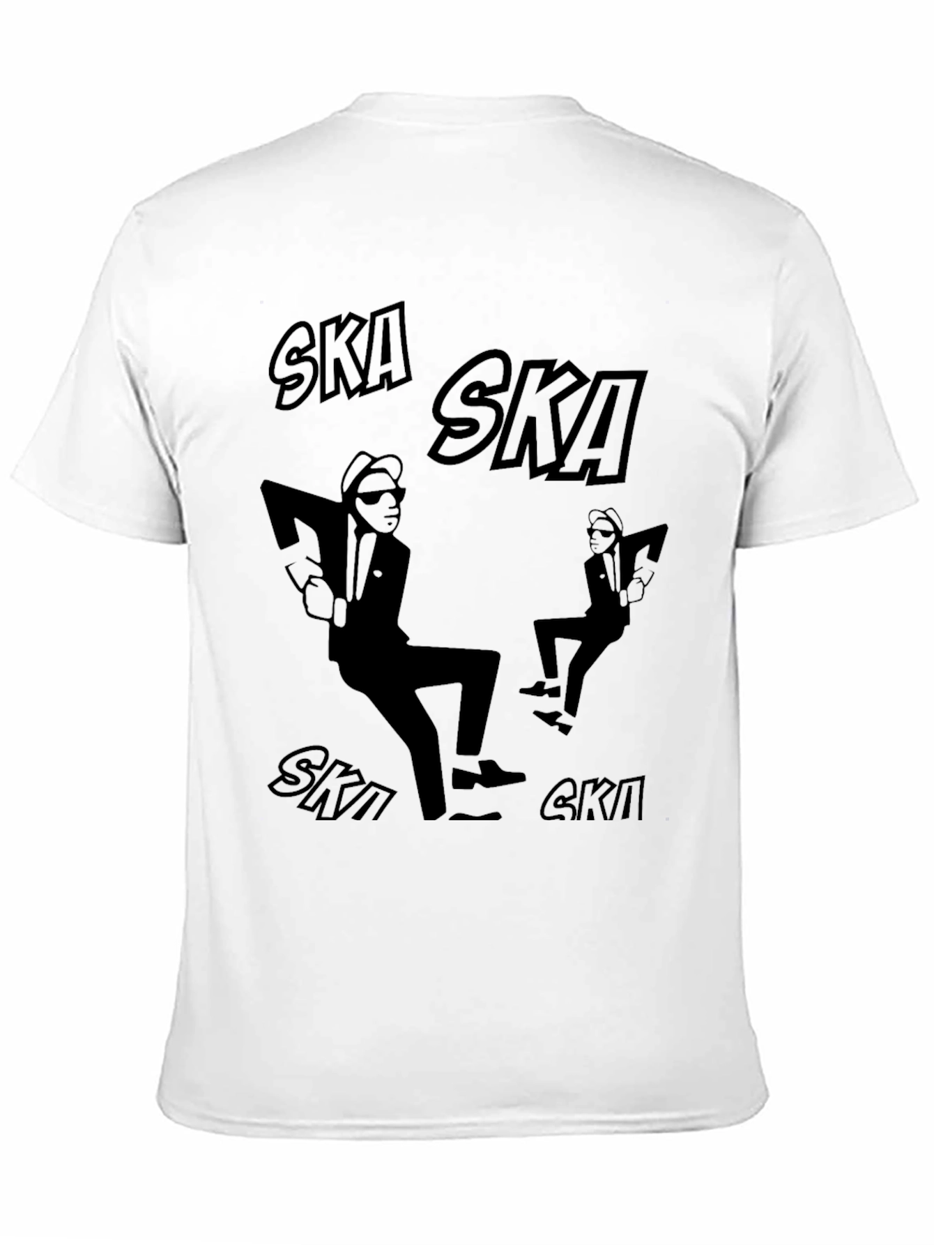 Ska Dancing Graphic Tee - Black Cotton T-Shirt
