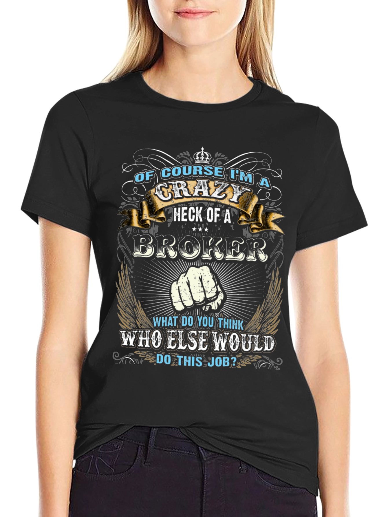Crazy Broker T-Shirt - Unique Graphic Tee