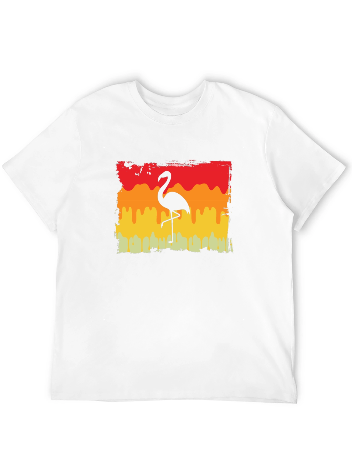 Retro Flamingo Graphic Tee - Black T-Shirt