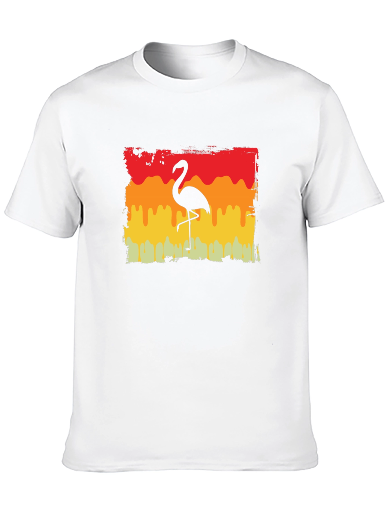 Retro Flamingo Graphic Tee - Black T-Shirt
