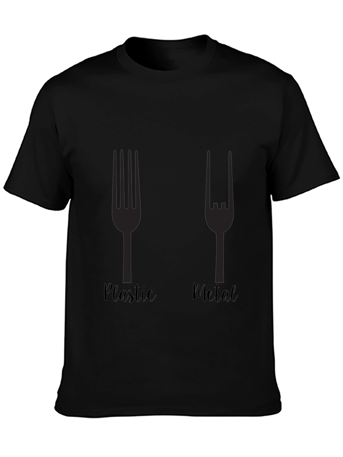 Plastic Metal Fork Graphic T-Shirt