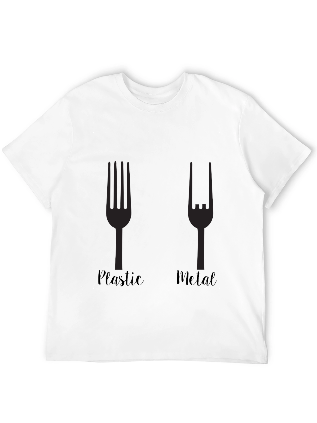 Plastic Metal Fork Graphic T-Shirt