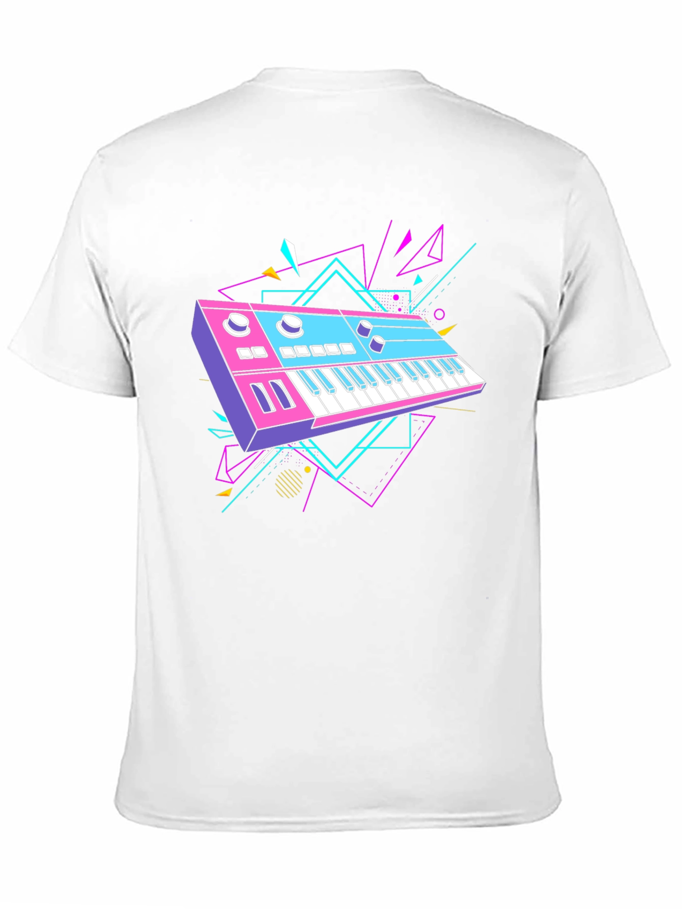 Retro Synthwave Keyboard Graphic T-Shirt