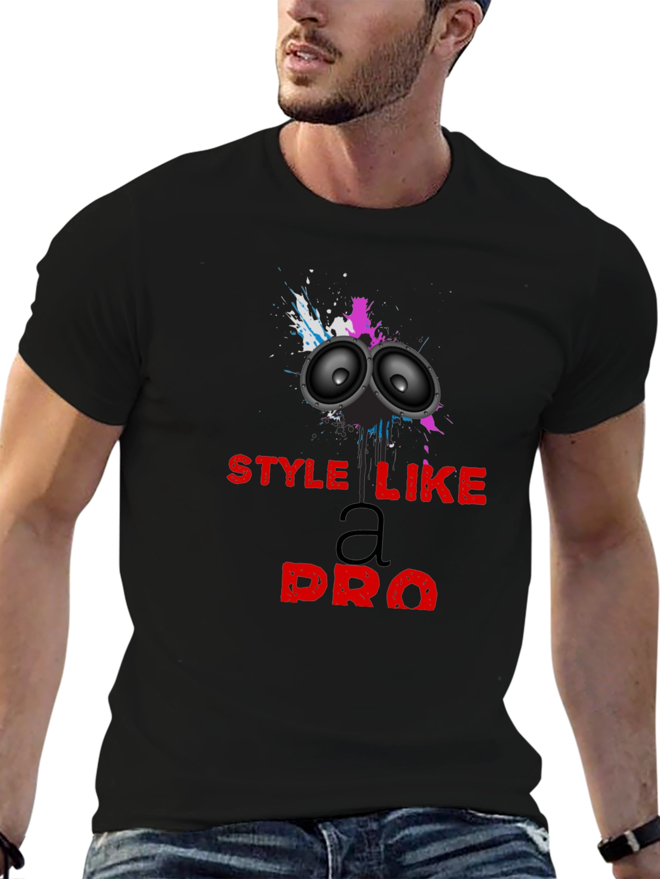 Style Like a Pro Black Graphic Tee