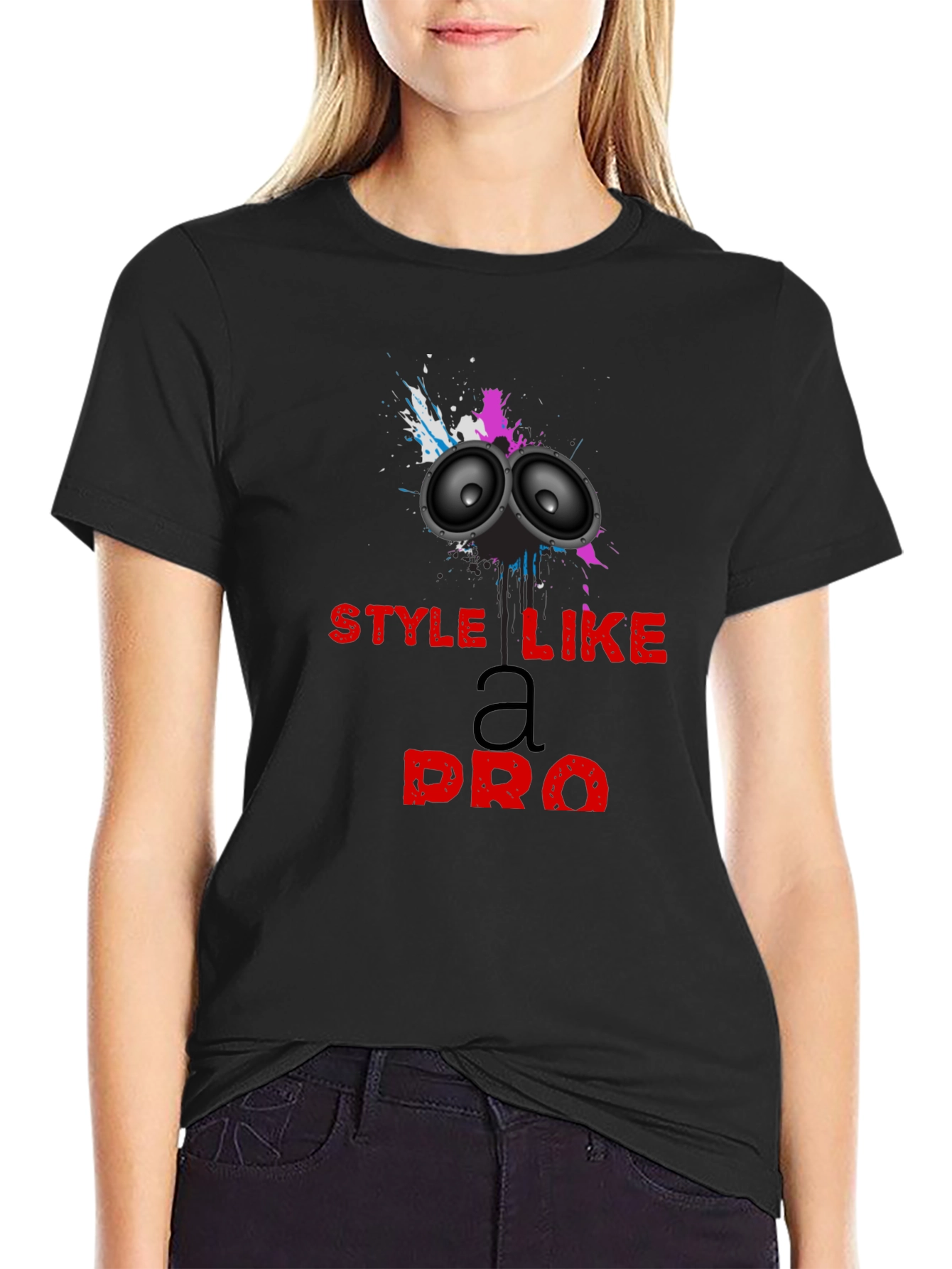 Style Like a Pro Black Graphic Tee