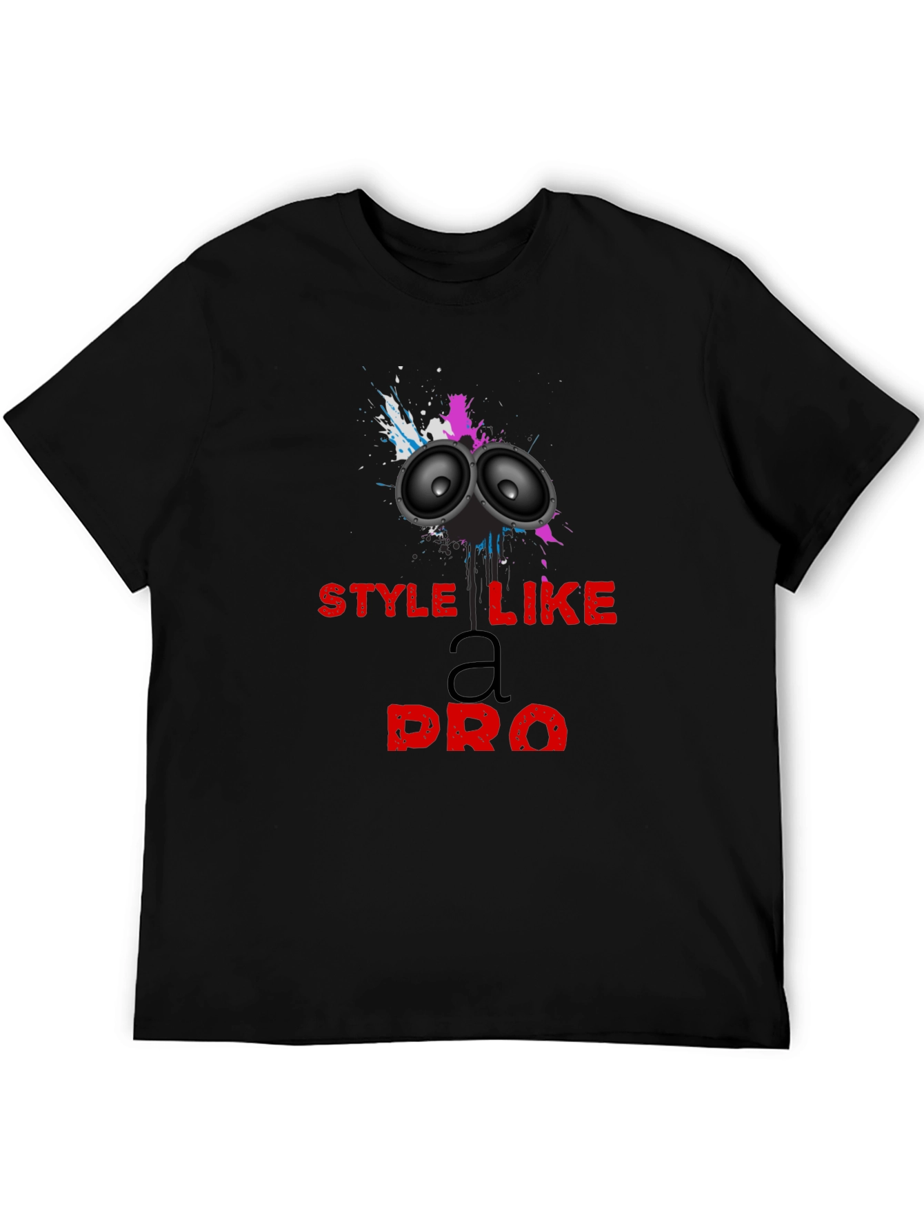 Style Like a Pro Black Graphic Tee