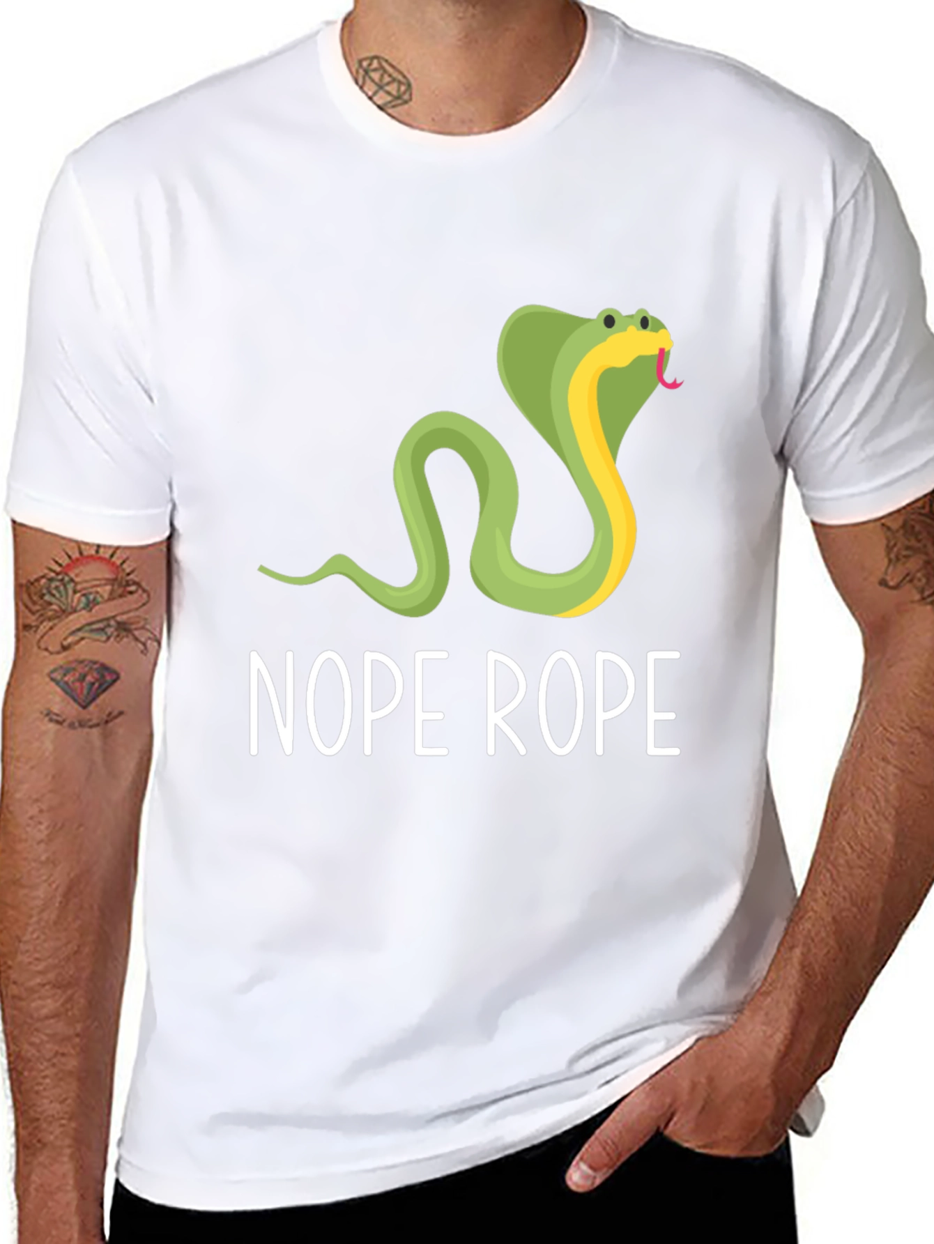 Nope Rope Graphic Tee - Funny Snake T-Shirt