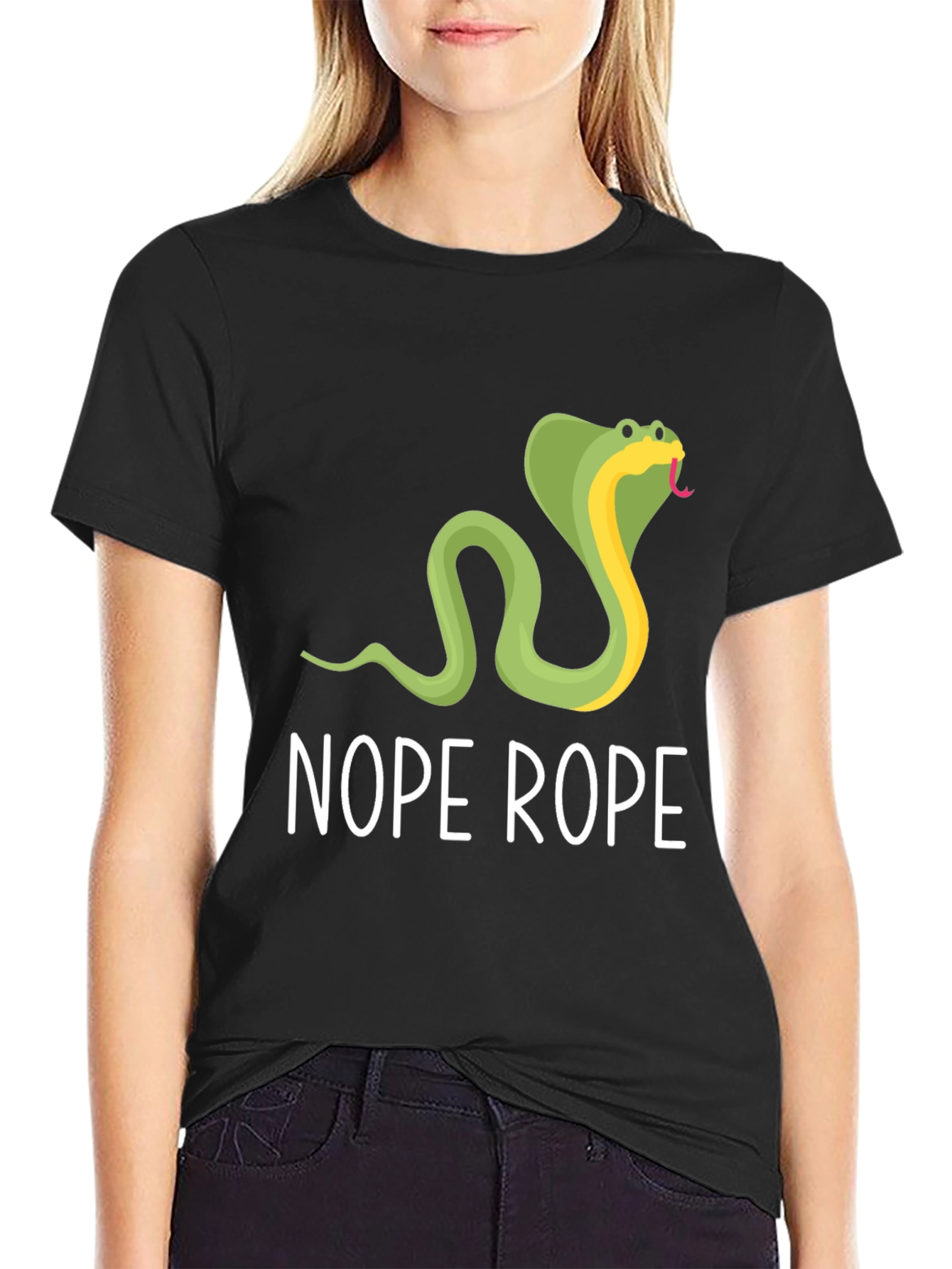 Nope Rope Graphic Tee - Funny Snake T-Shirt