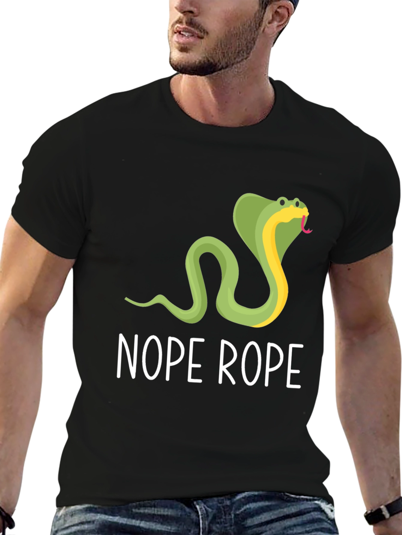 Nope Rope Graphic Tee - Funny Snake T-Shirt