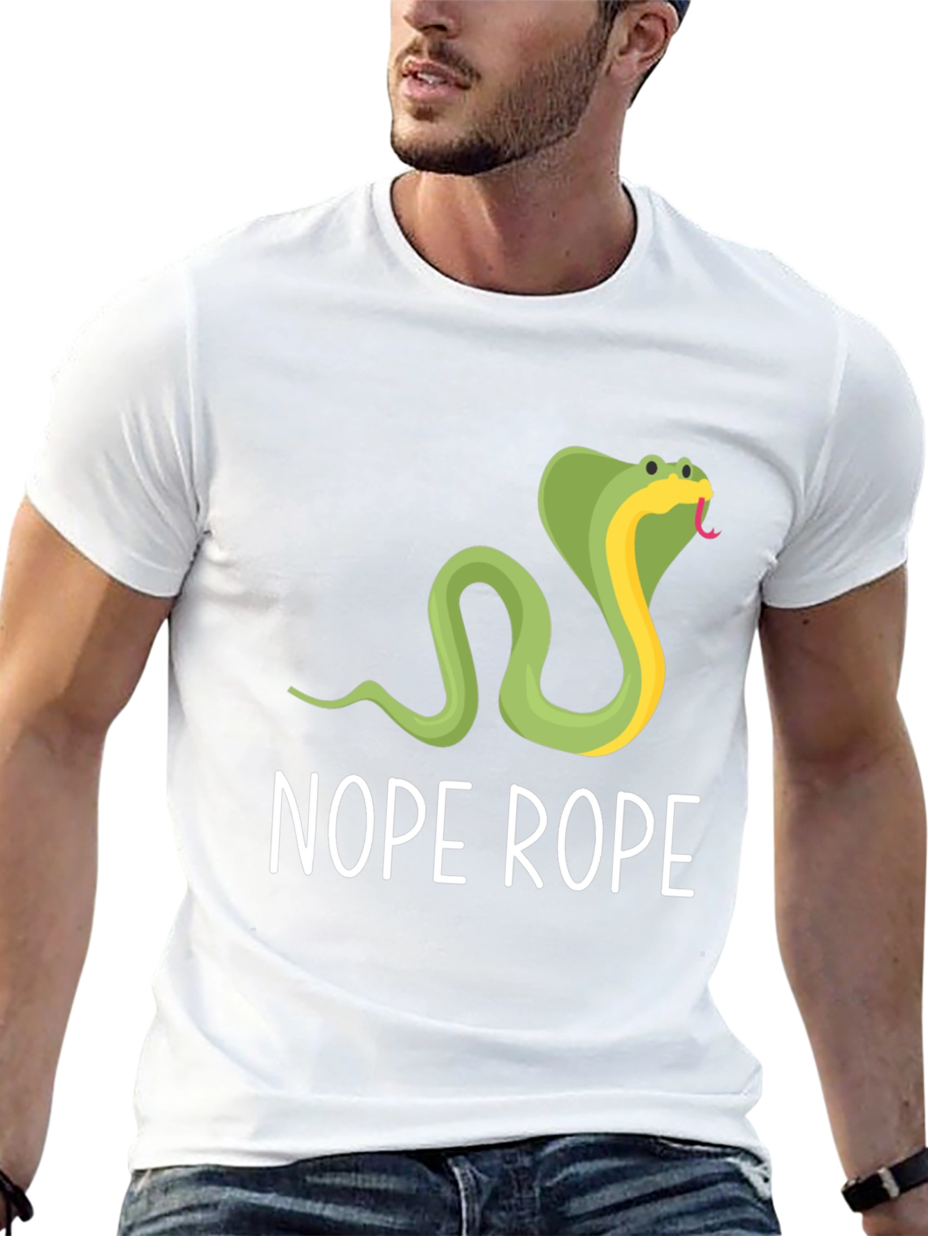 Nope Rope Graphic Tee - Funny Snake T-Shirt