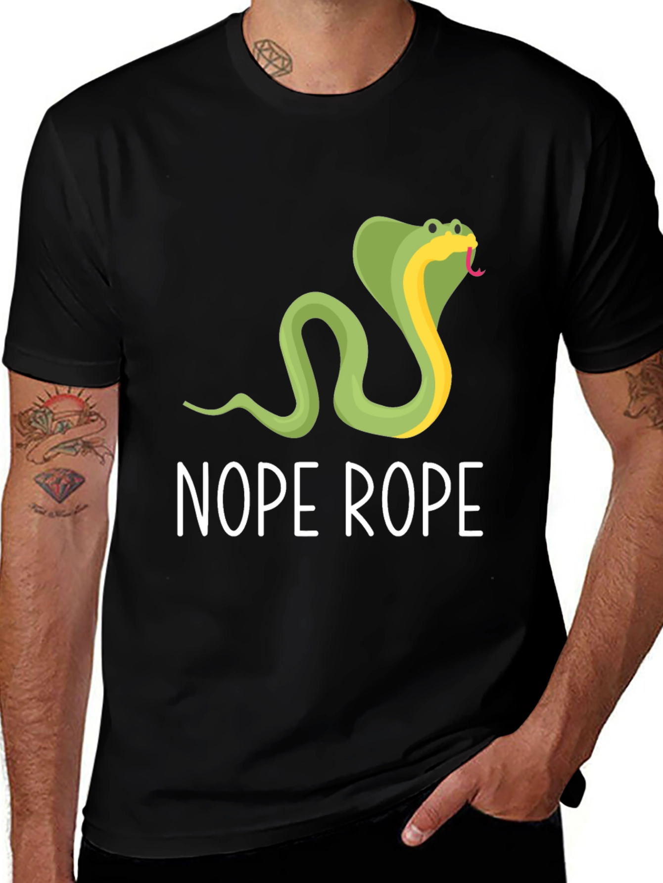 Nope Rope Graphic Tee - Funny Snake T-Shirt