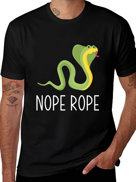 Nope Rope Graphic Tee - Funny Snake T-Shirt