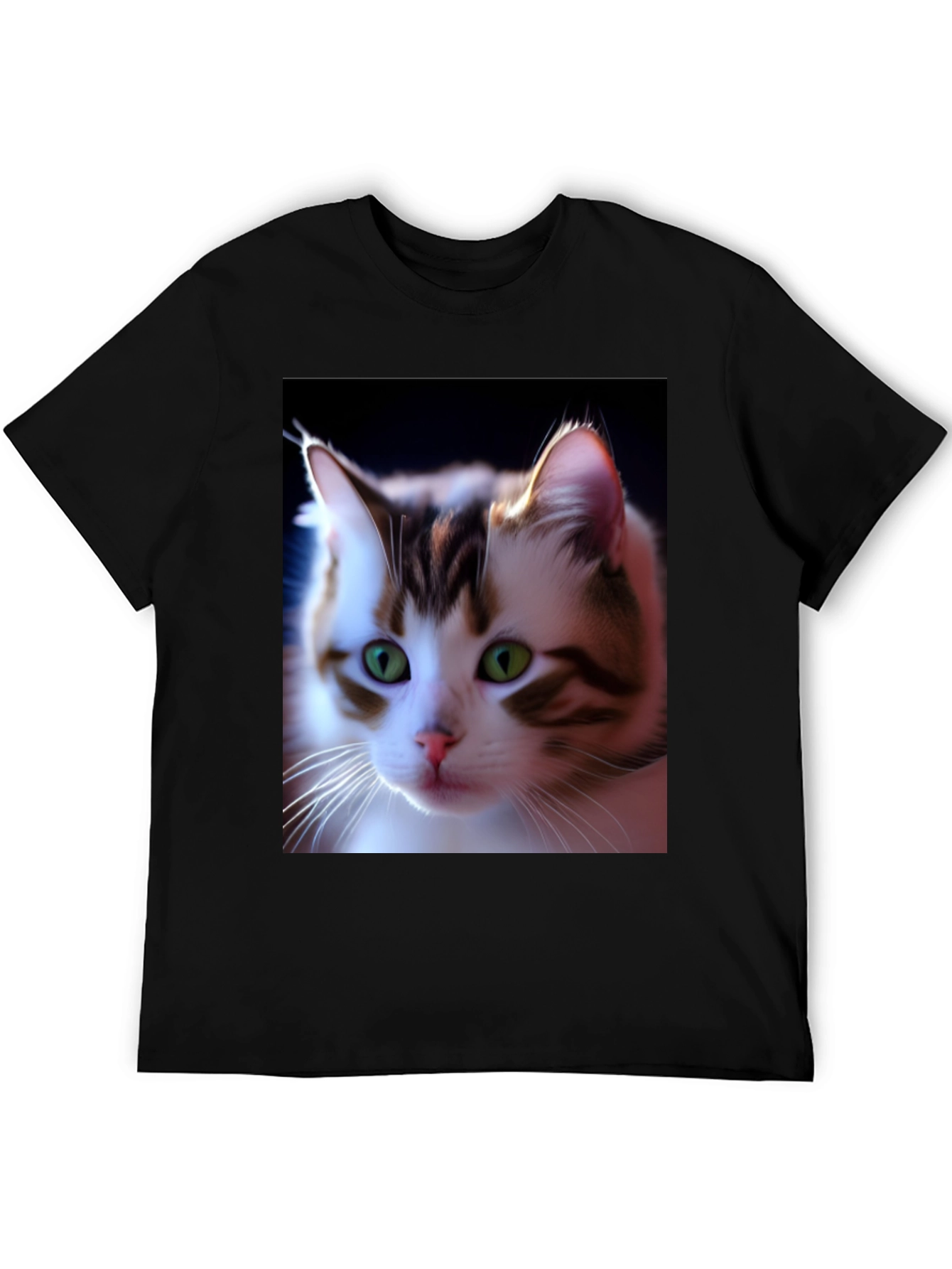 Cat Portrait Graphic Tee - Unique Style!