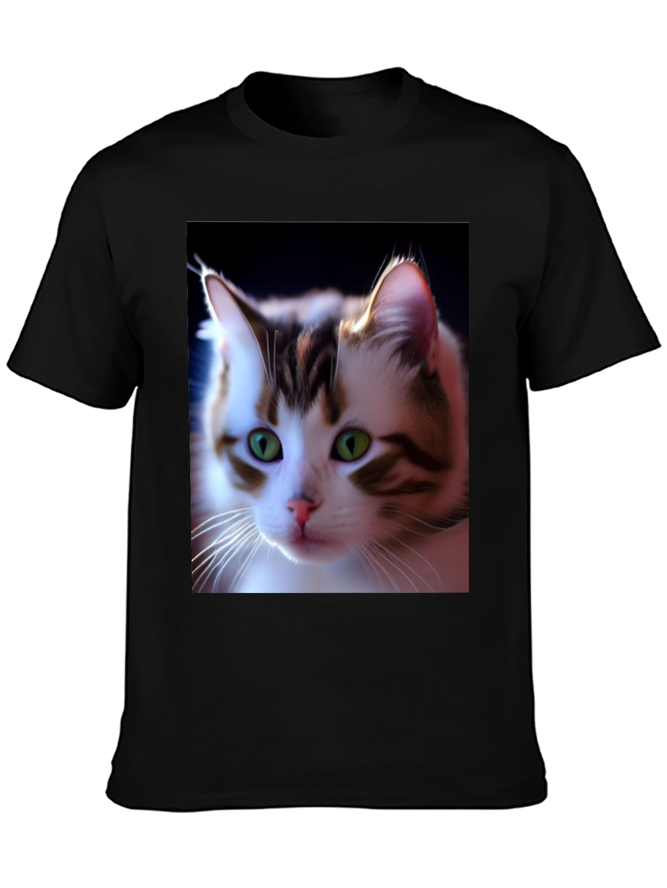 Cat Portrait Graphic Tee - Unique Style!