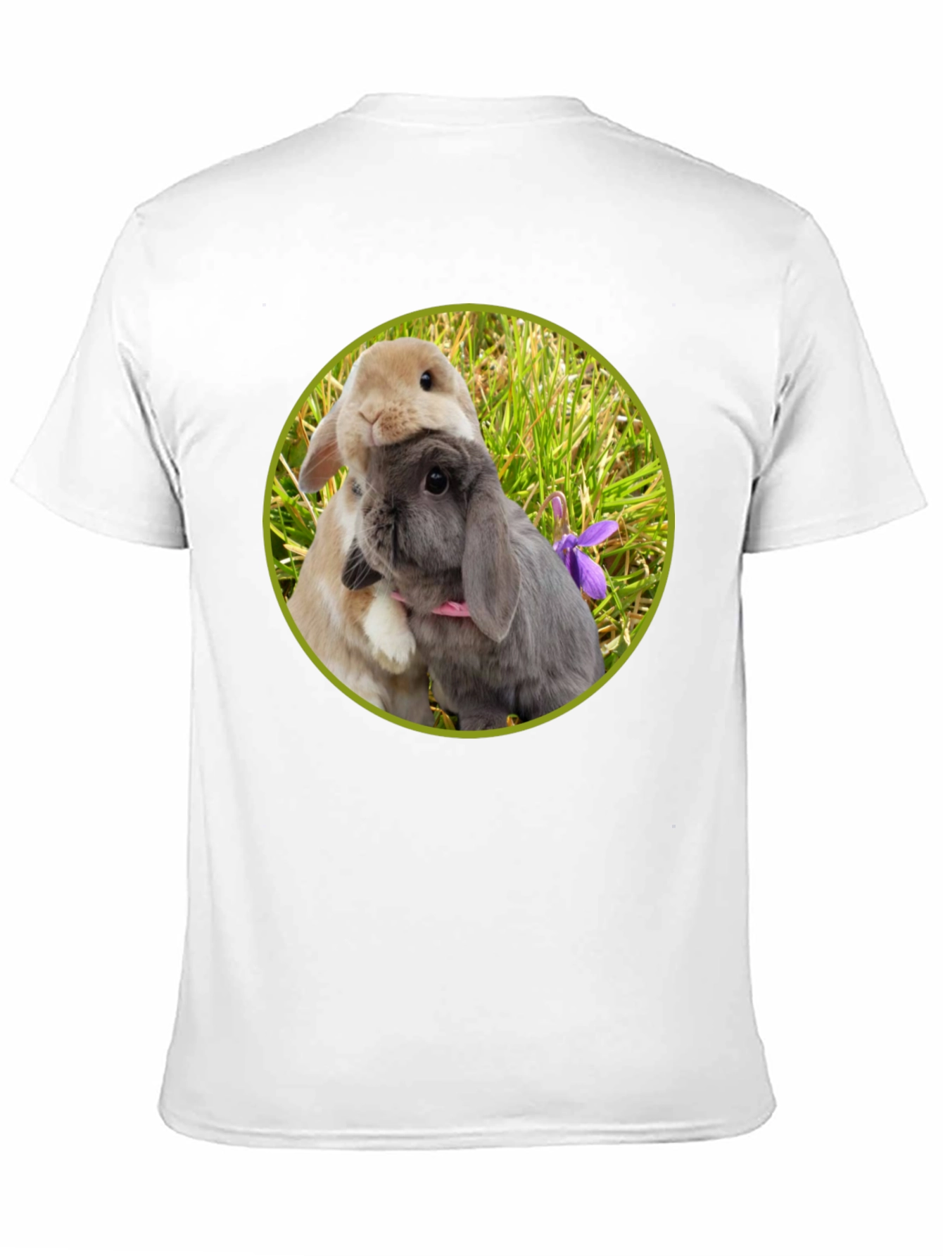 Cute Bunny Circle Graphic T-Shirt