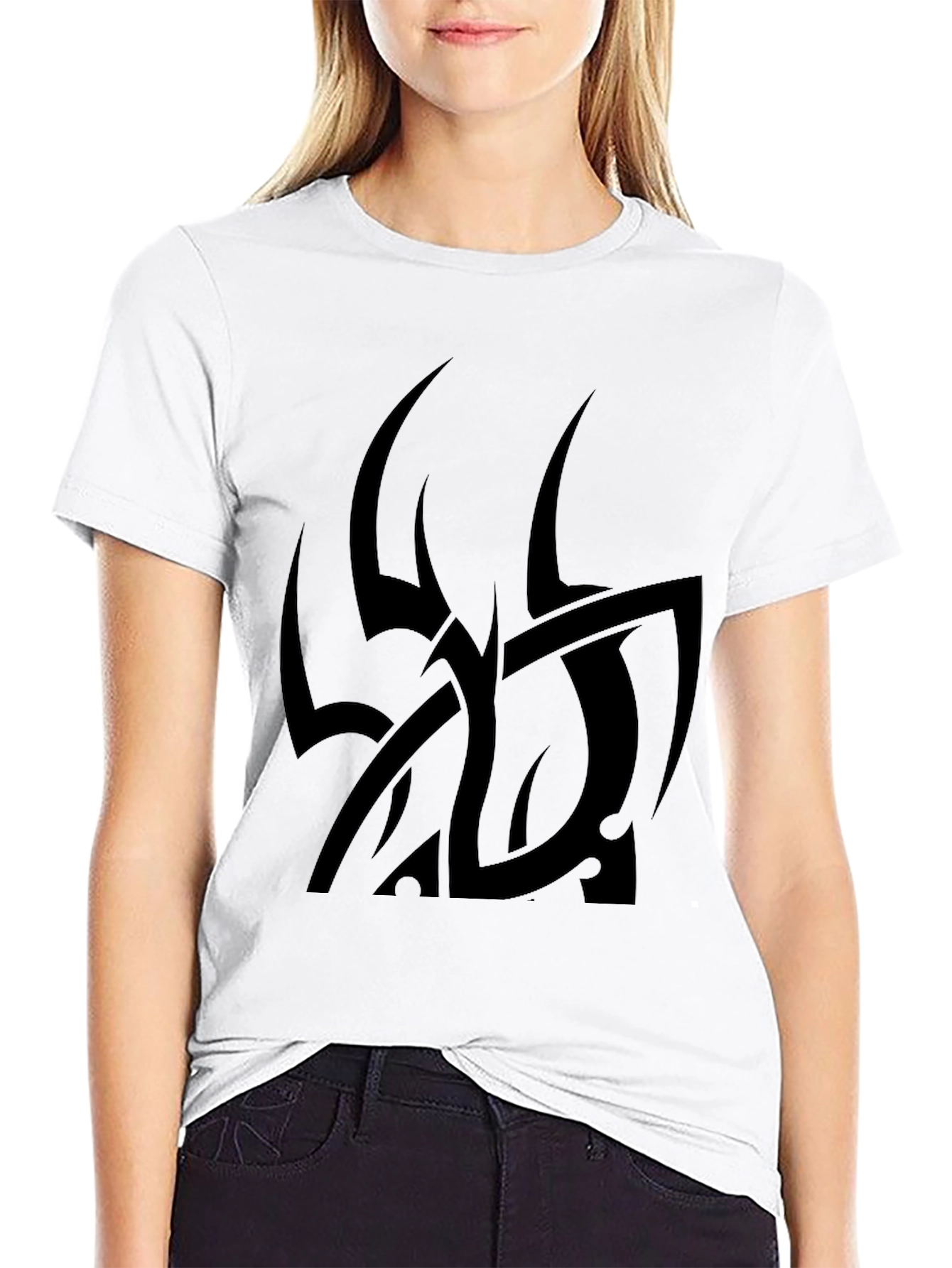 Tribal Graphic Black T-Shirt - Modern Casual Wear