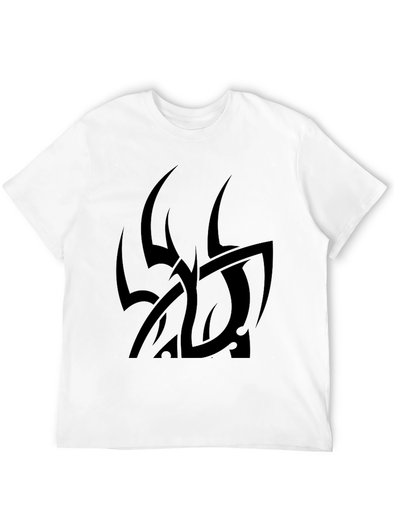Tribal Graphic Black T-Shirt - Modern Casual Wear