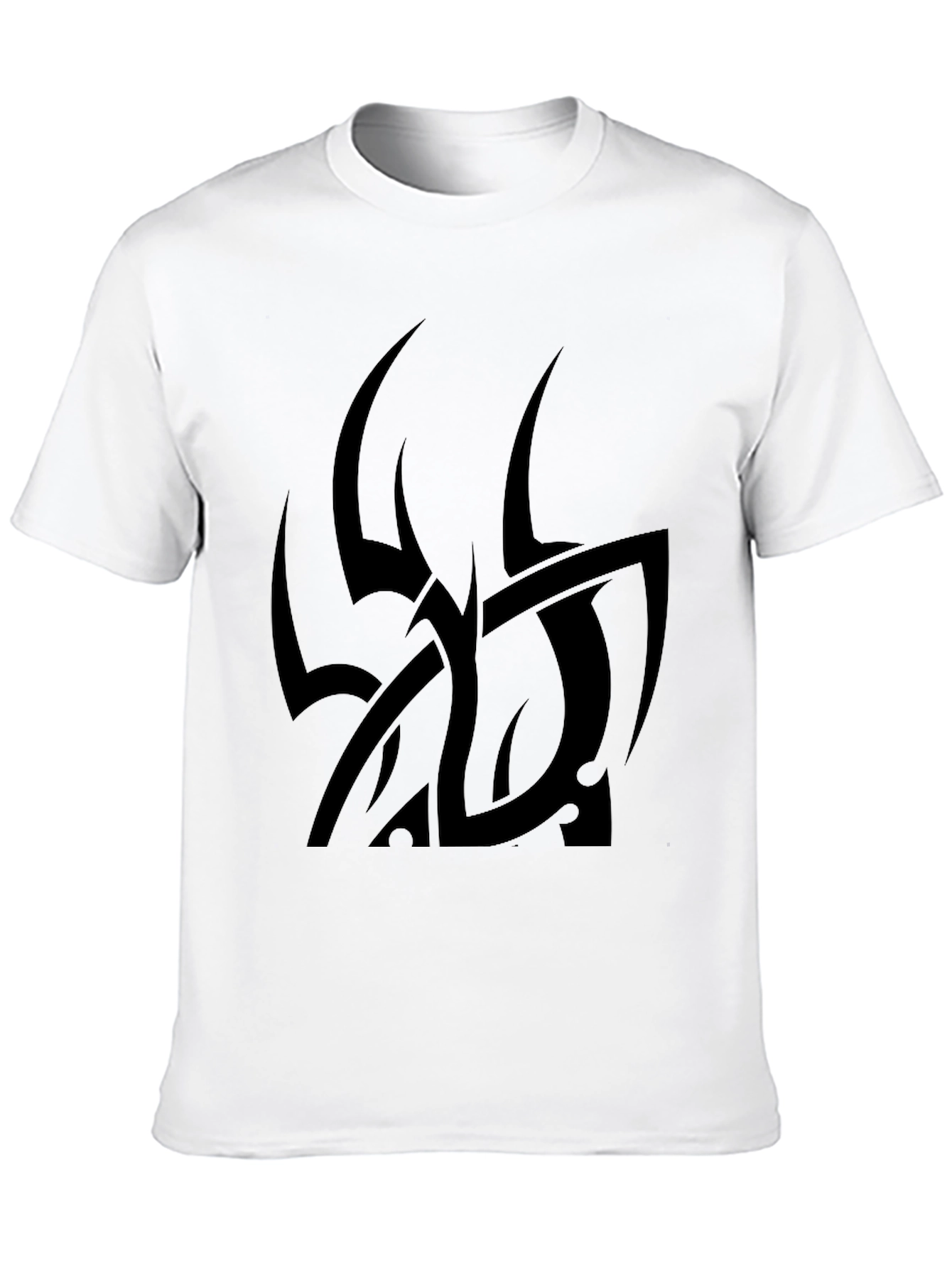Tribal Graphic Black T-Shirt - Modern Casual Wear