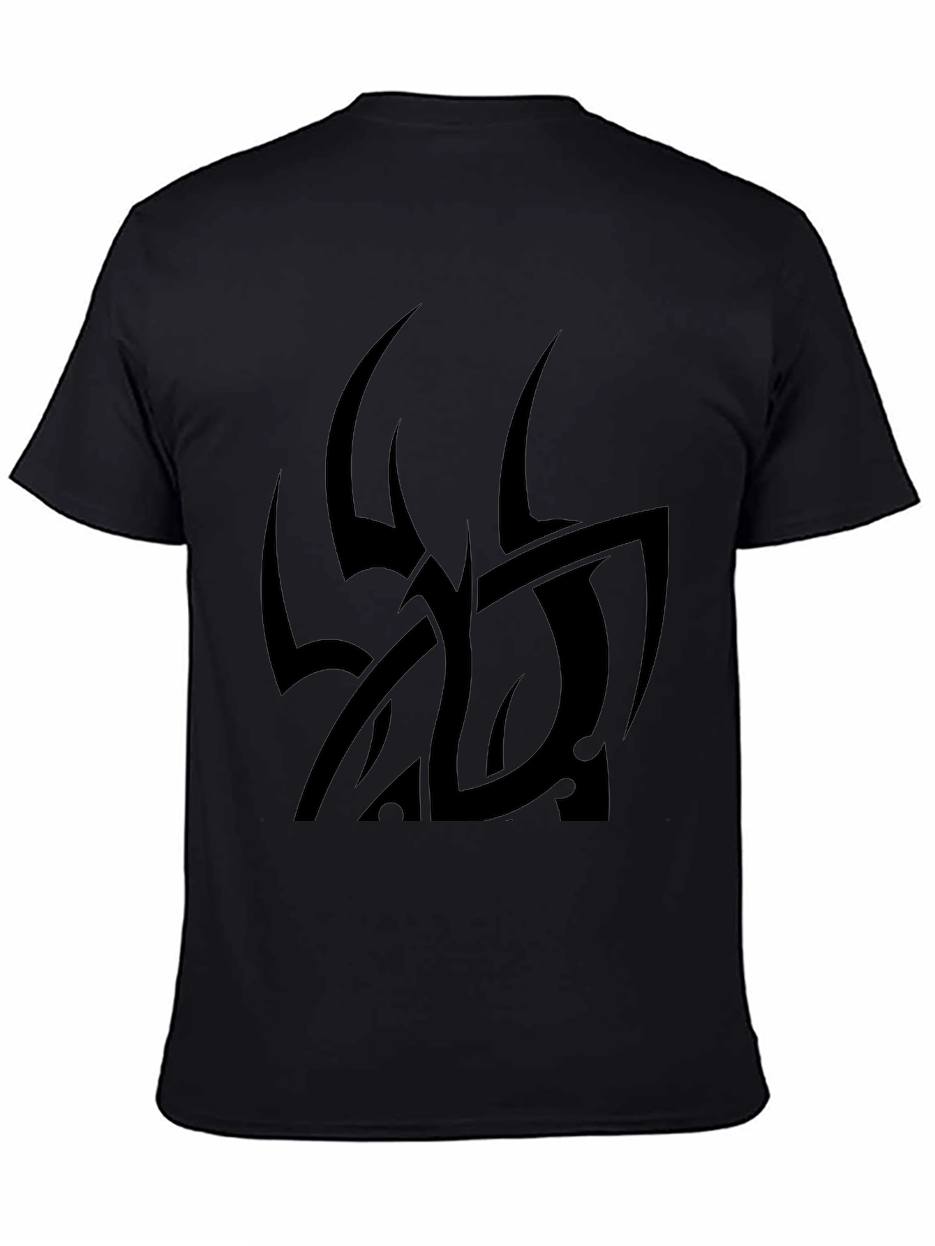 Tribal Graphic Black T-Shirt - Modern Casual Wear