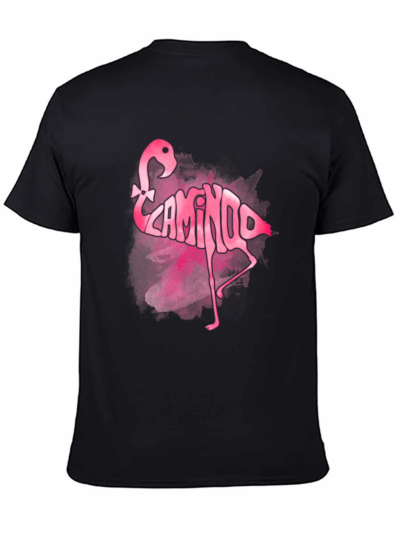 Pink Flamingo Word Art Graphic Tee
