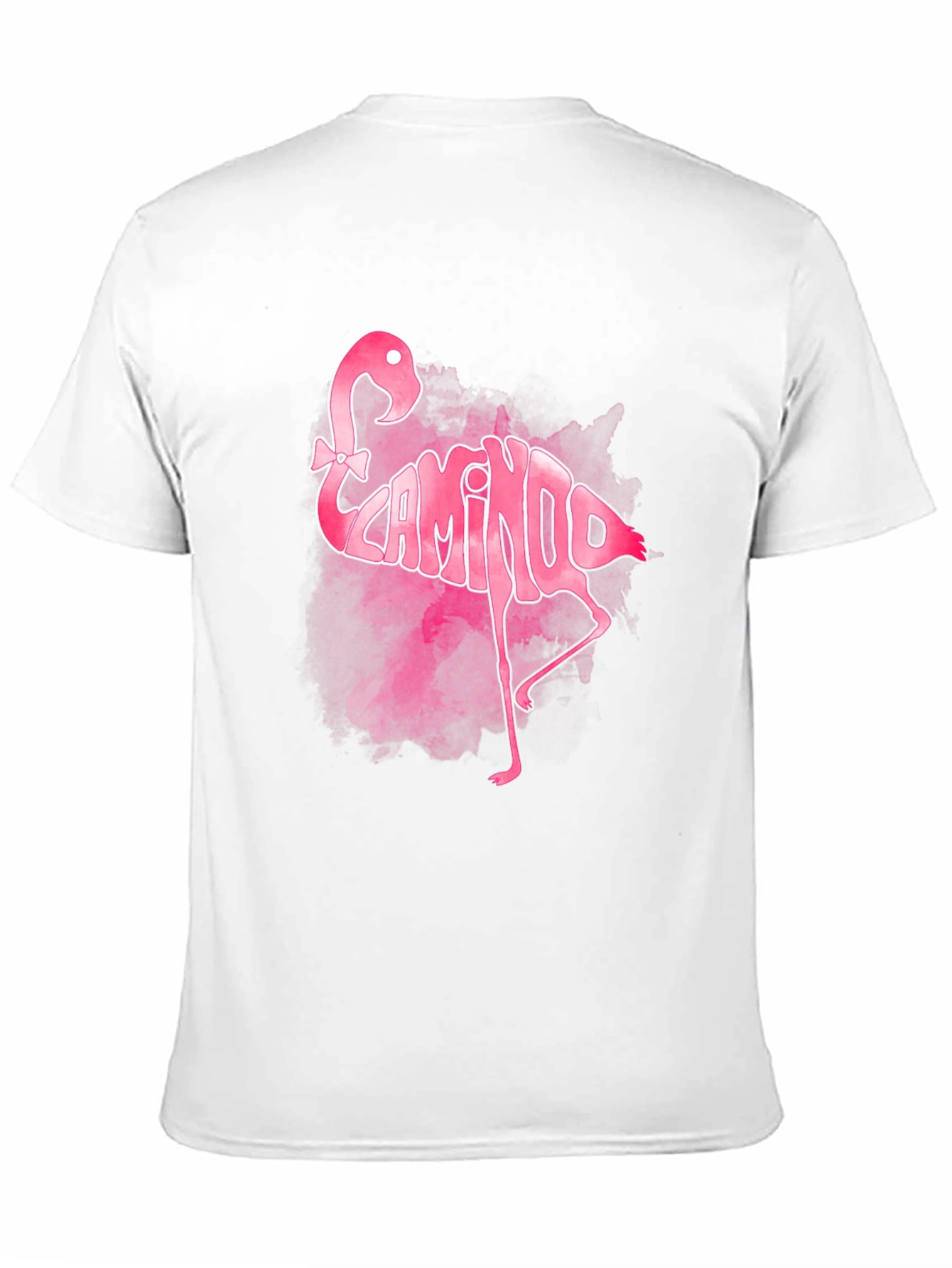 Pink Flamingo Word Art Graphic Tee