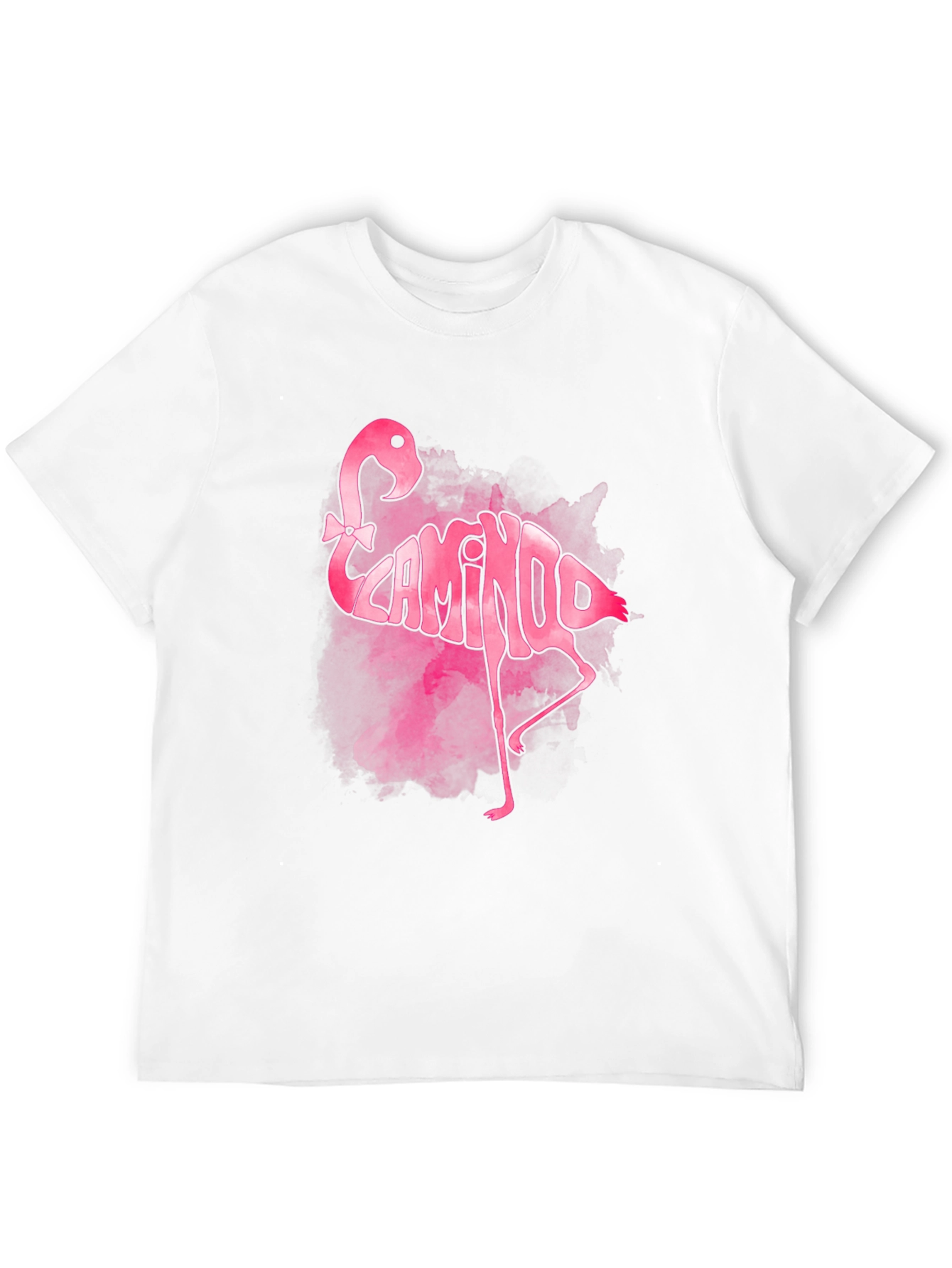Pink Flamingo Word Art Graphic Tee