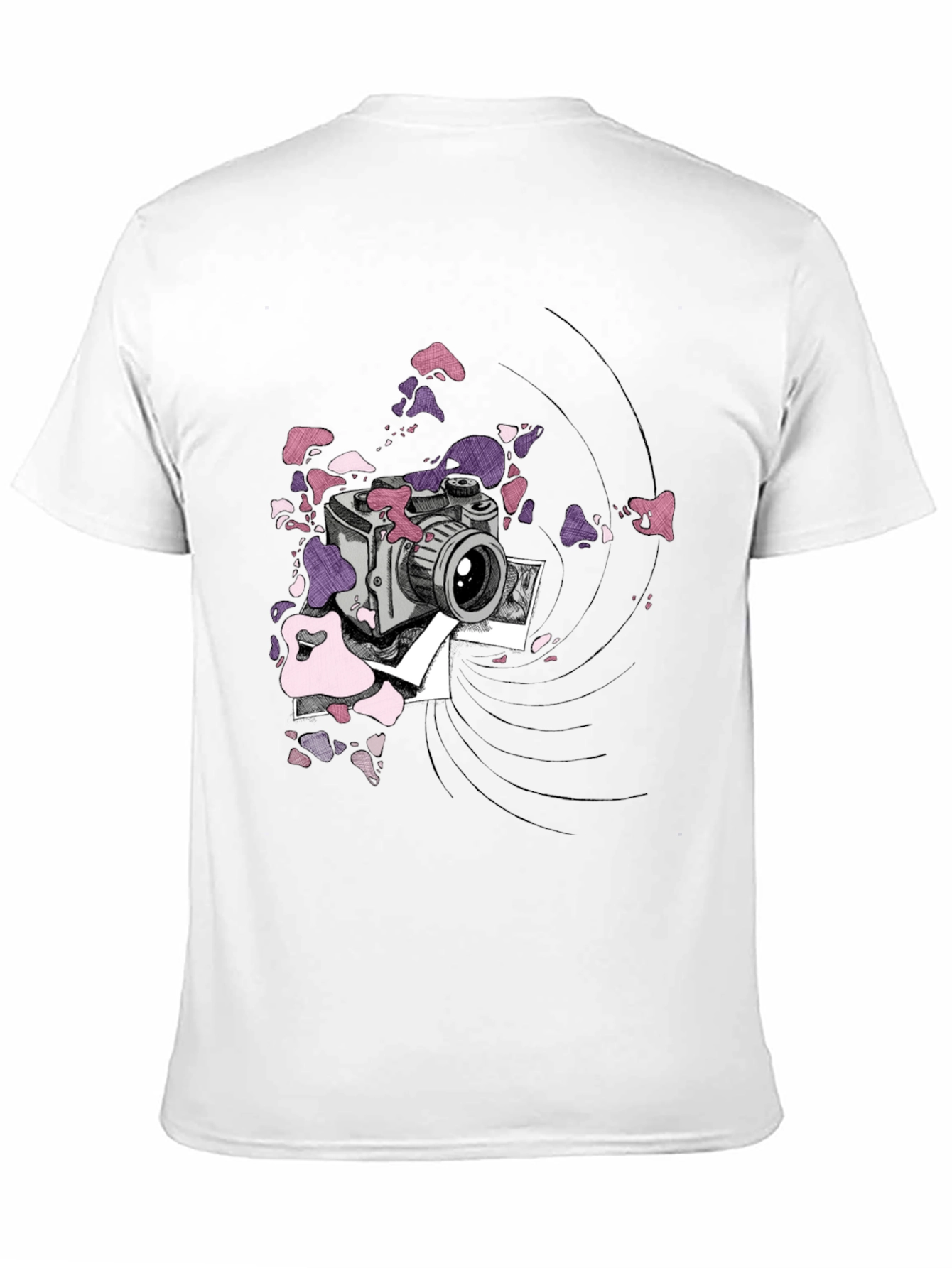 Camera Graphic T-Shirt - Trendy Artistic Tee