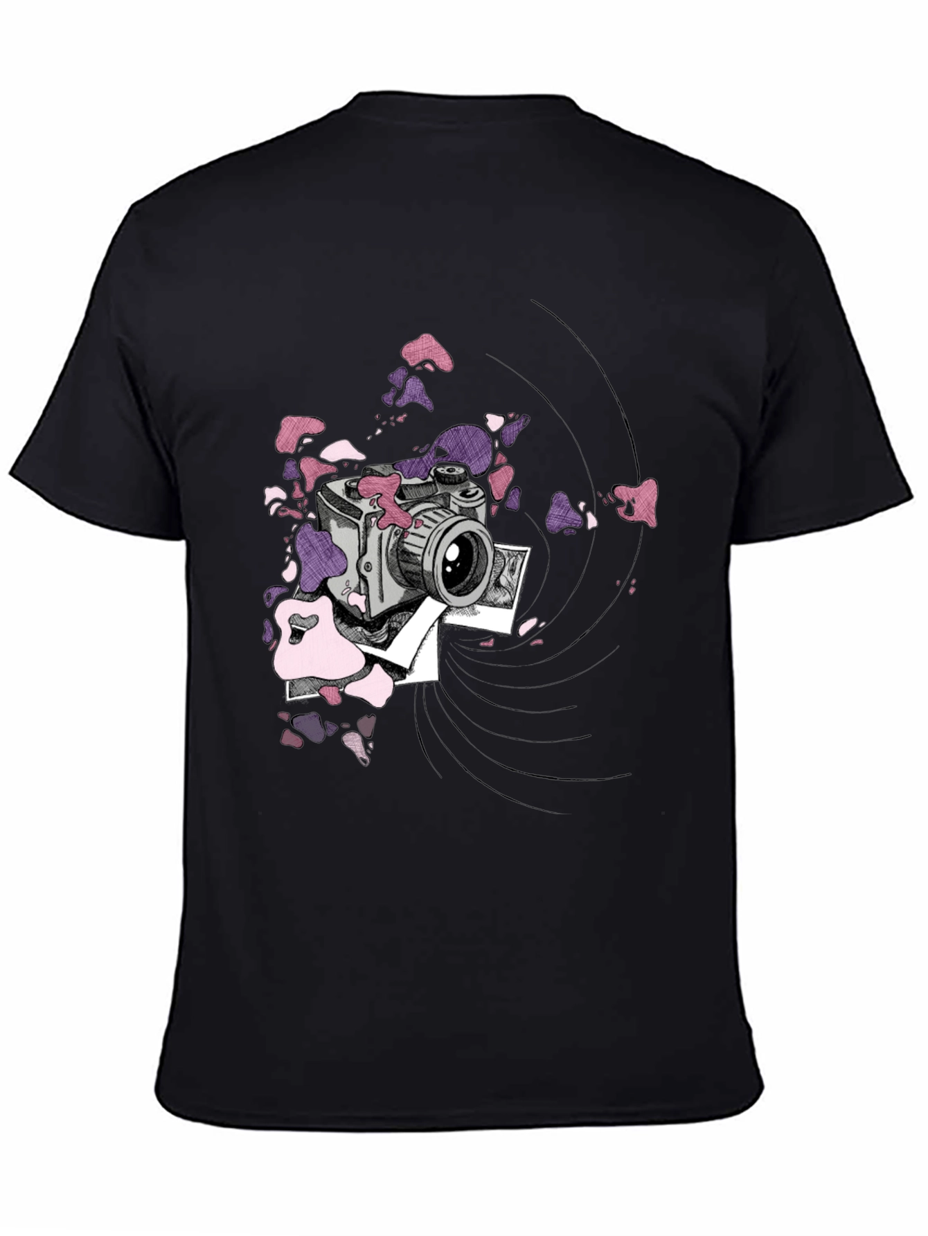 Camera Graphic T-Shirt - Trendy Artistic Tee
